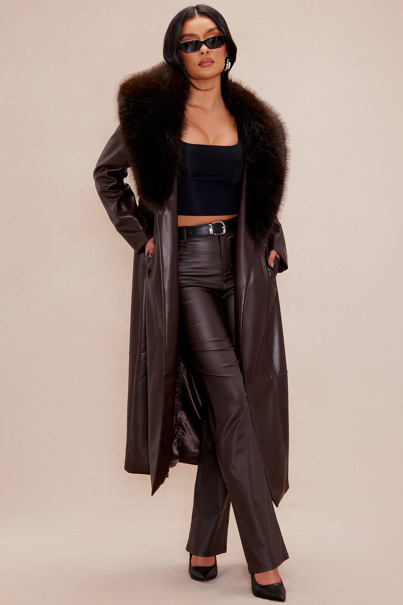 Kimmy Faux Leather Coat