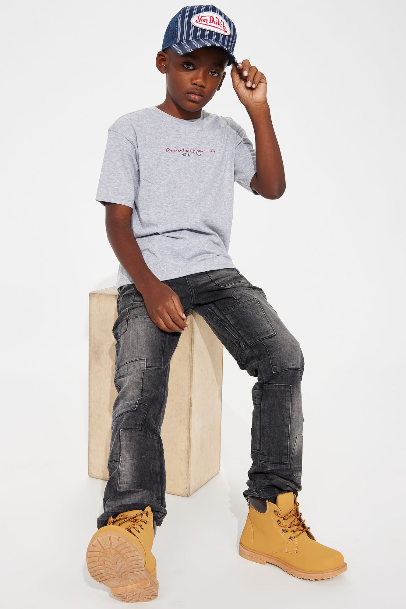 Mini Mosley Stacked Slim Flare Jeans