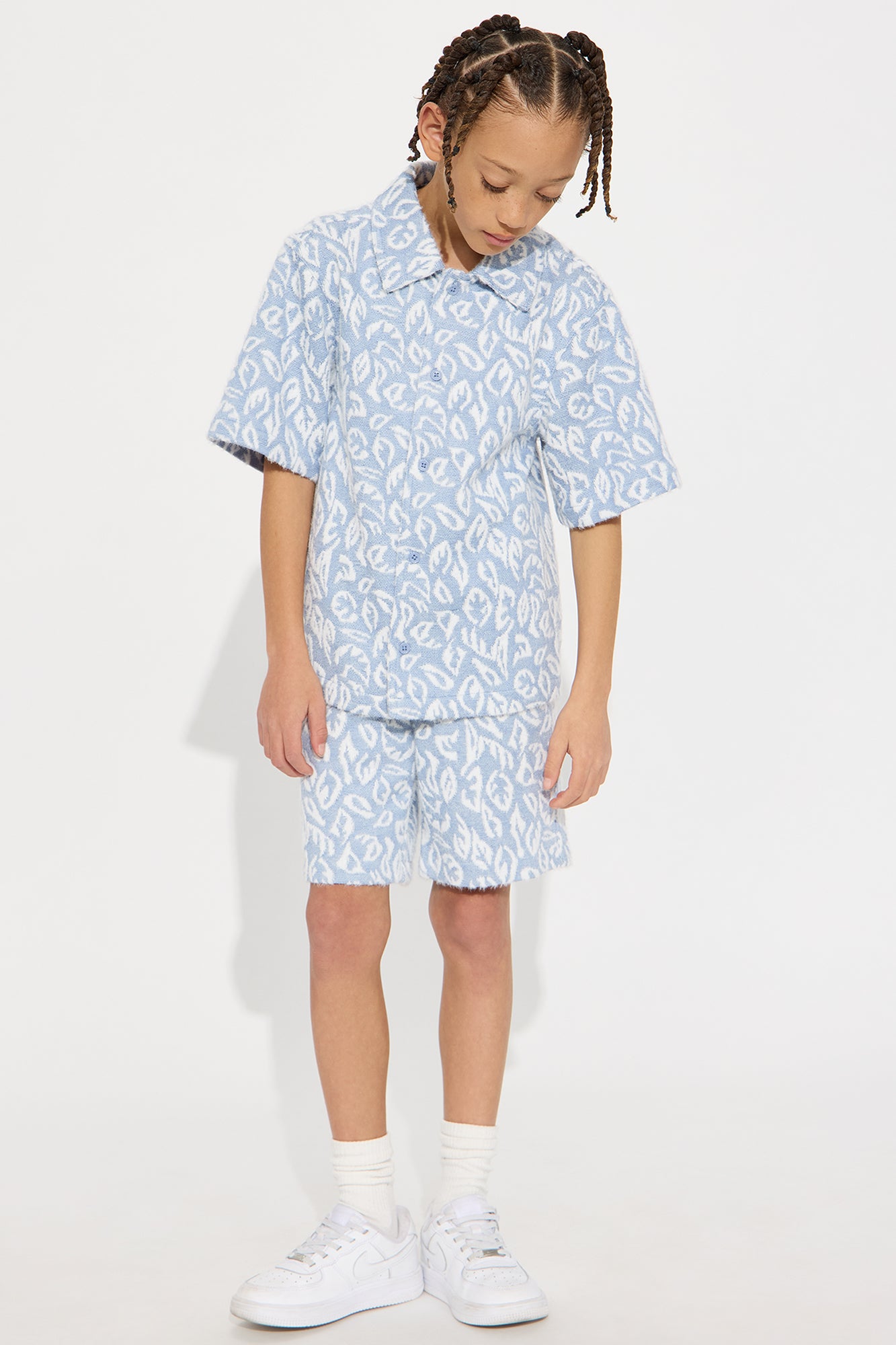 Mini Jacquard Foliage Shorts