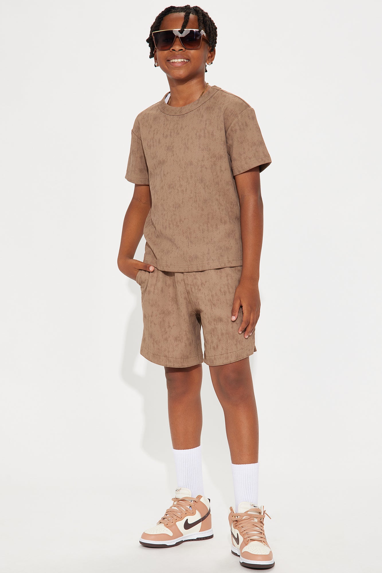 Mini Kerwin Waffle Texture Warm Up Shorts