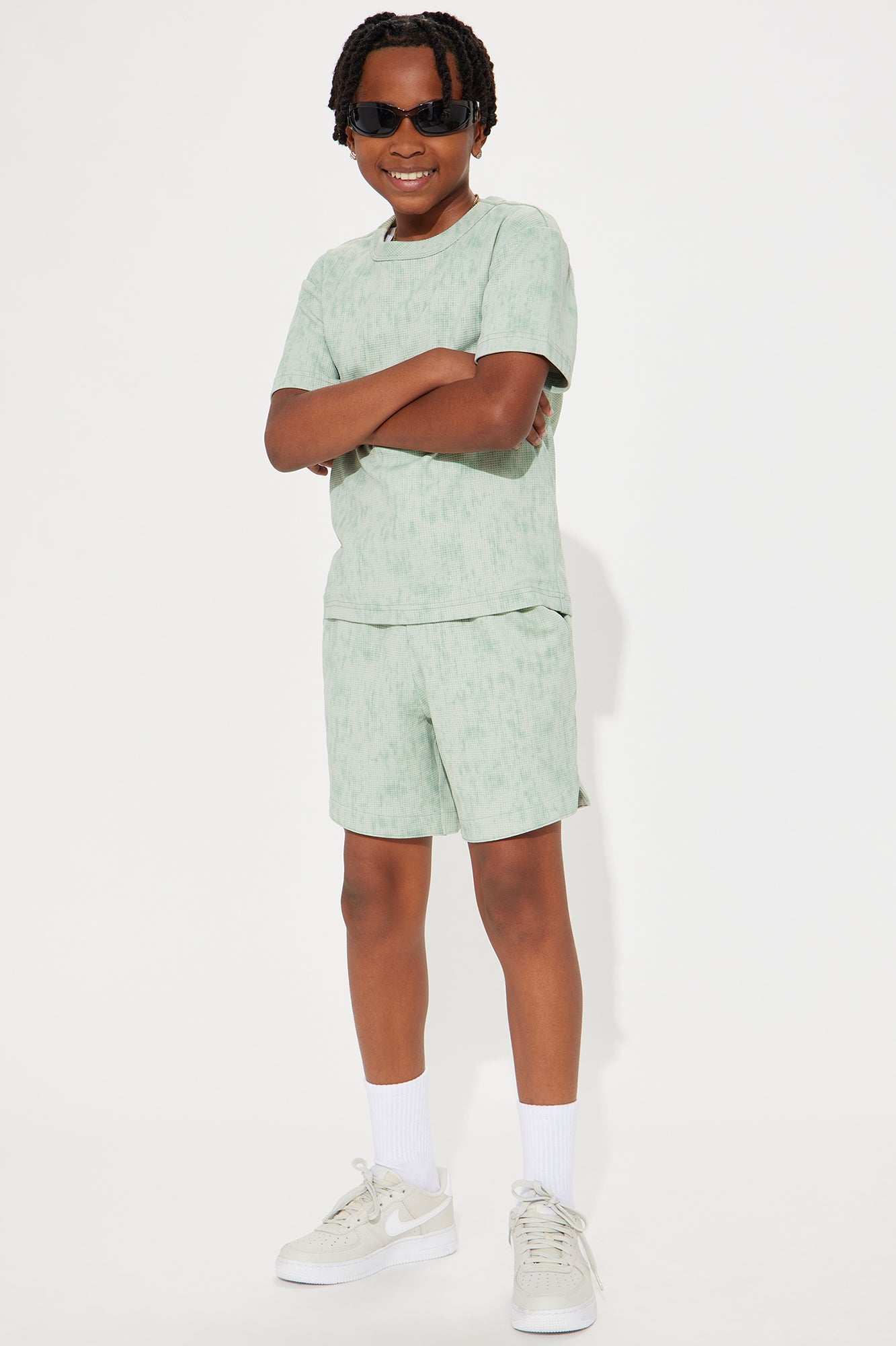 Mini Kerwin Waffle Texture Warm Up Shorts