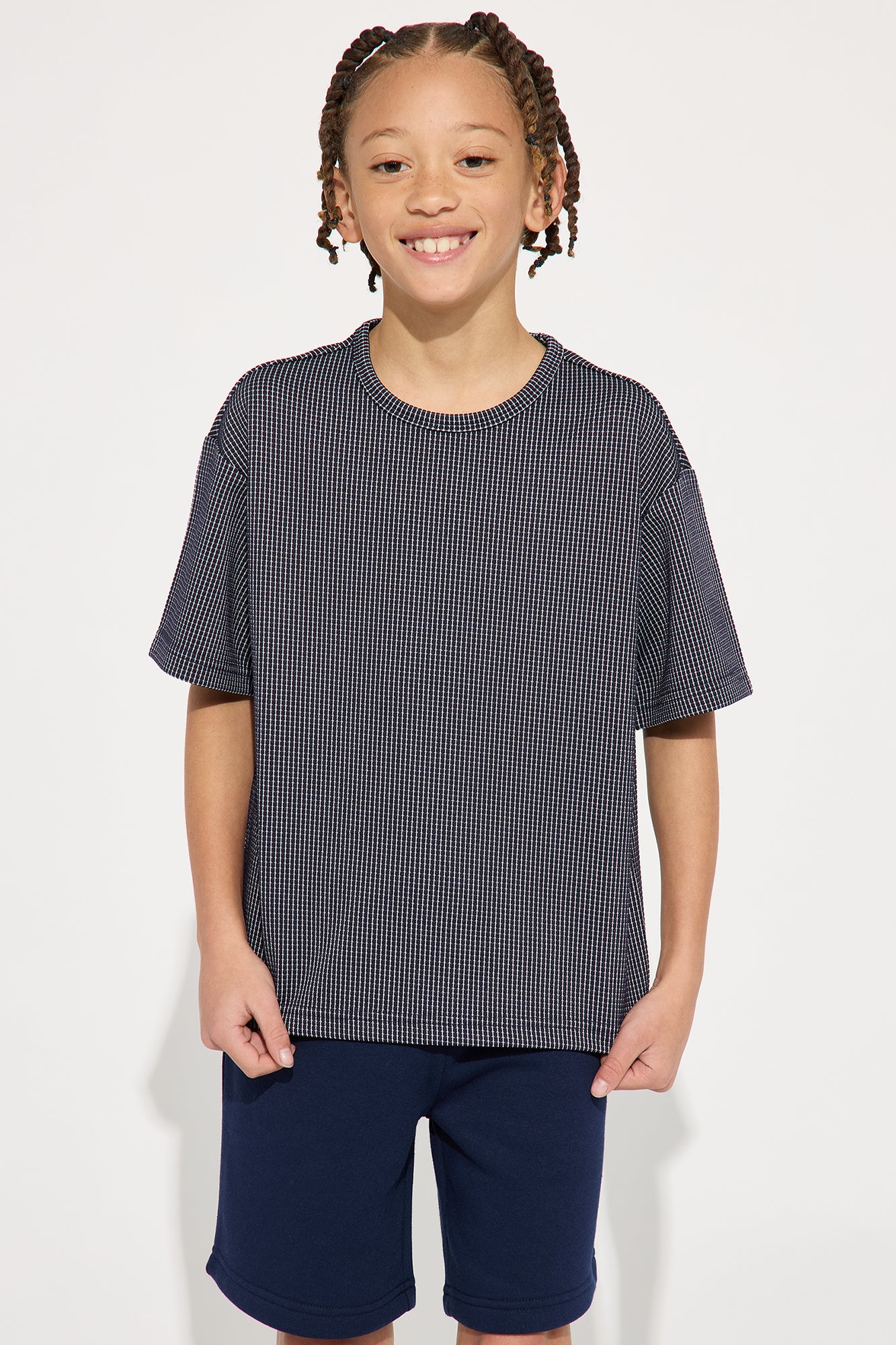 Mini Subtle Waffle Texture Relaxed Tee