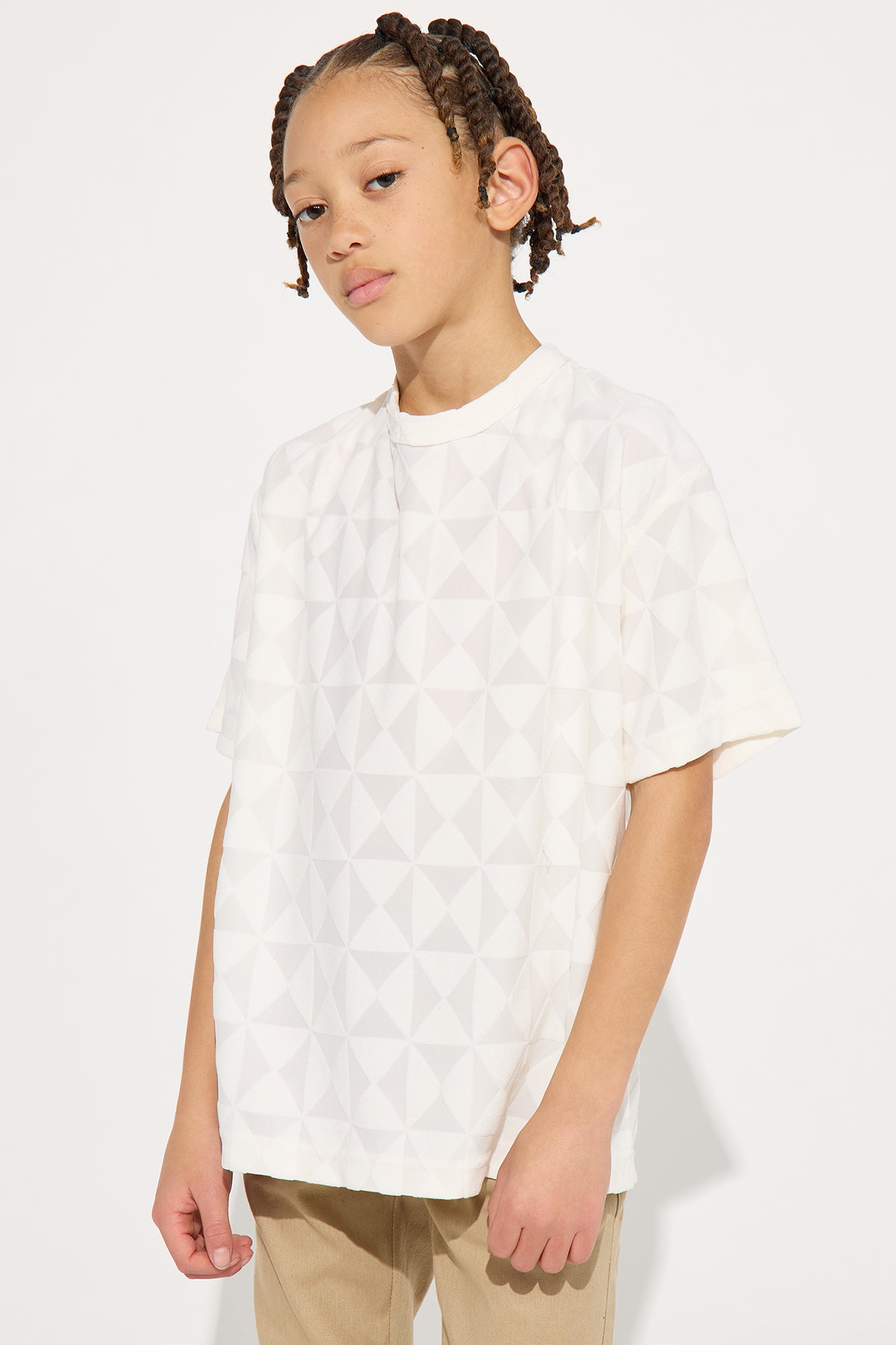 Mini Bonnie Jacquard Relaxed Short Sleeve Tee