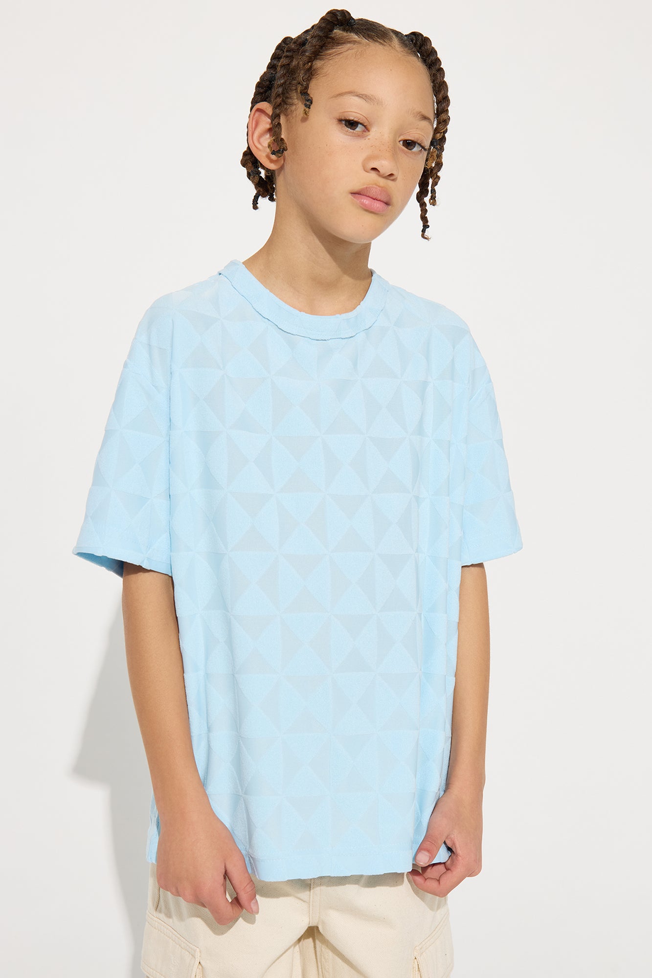 Mini Bonnie Jacquard Relaxed Short Sleeve Tee