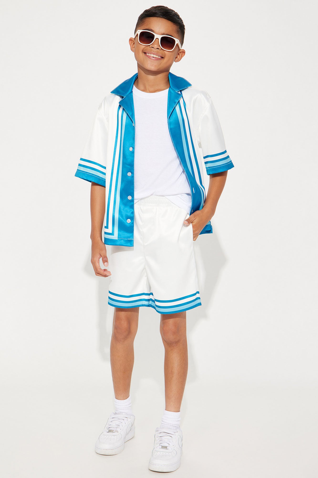 Mini Edgar Printed Stripes Shorts