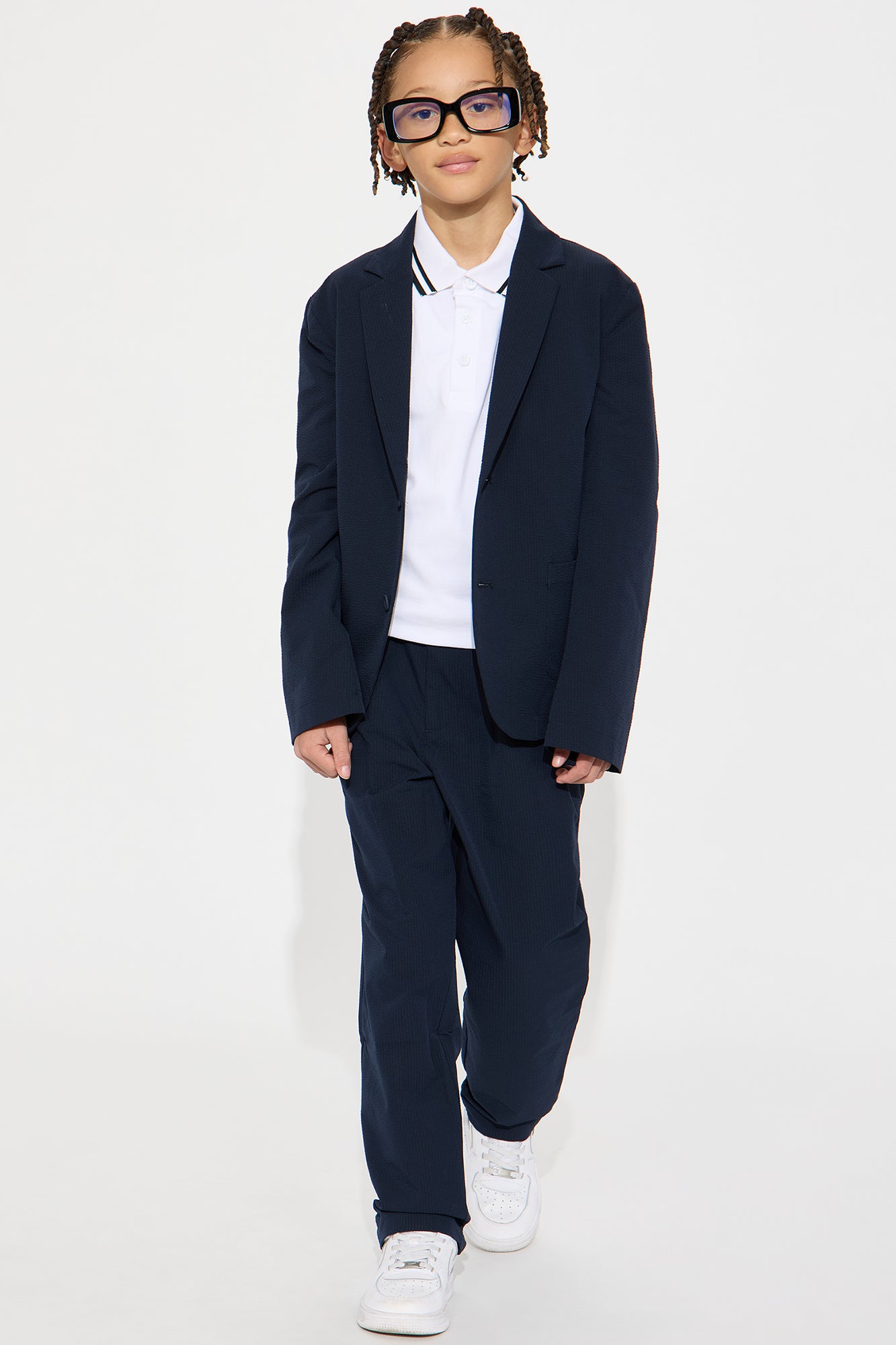 Mini Seersucker Casual Blazer