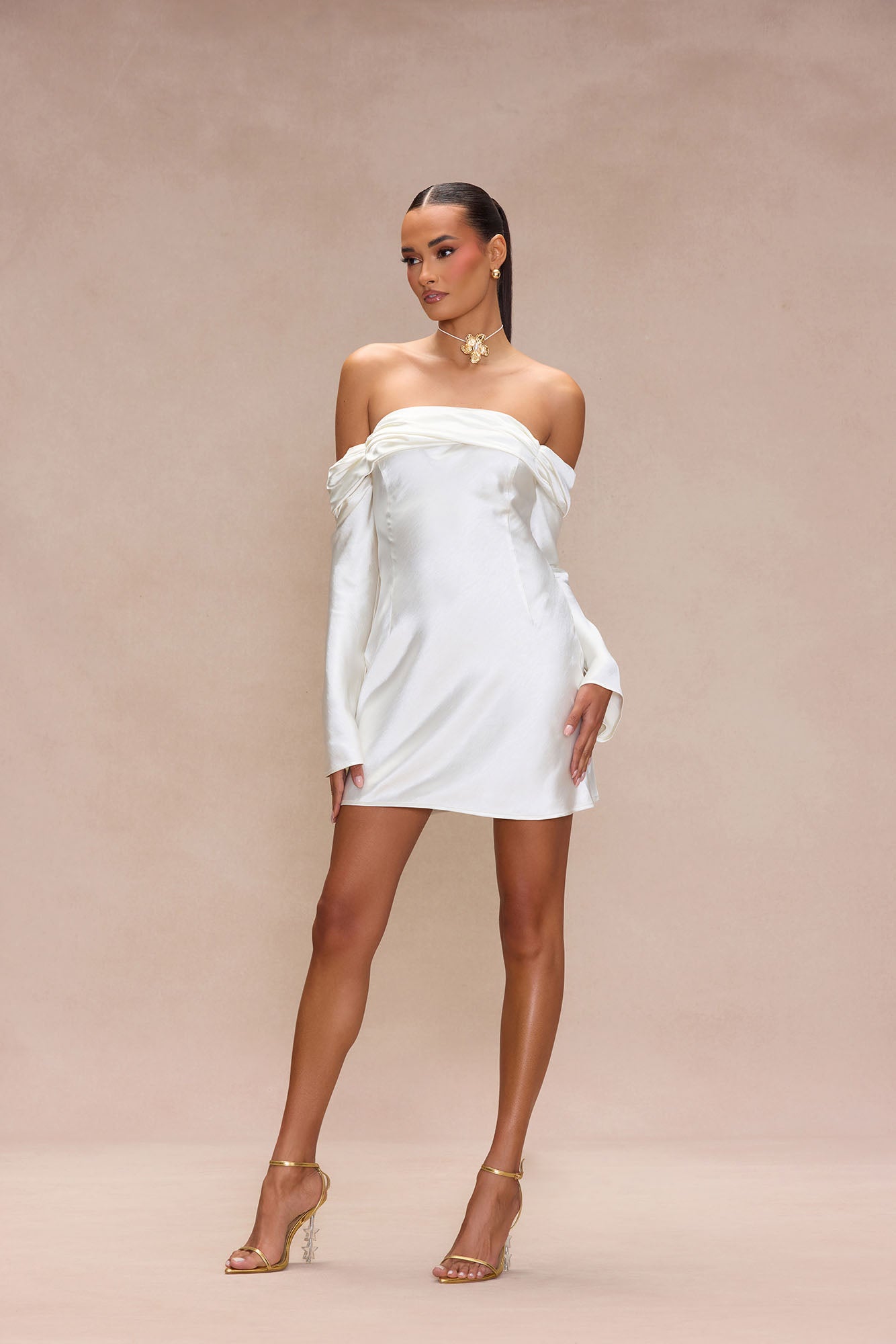 Amandine Satin Mini Dress