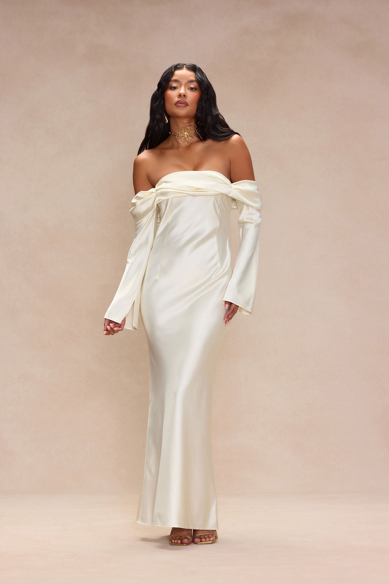 Amandine Satin Maxi Dress