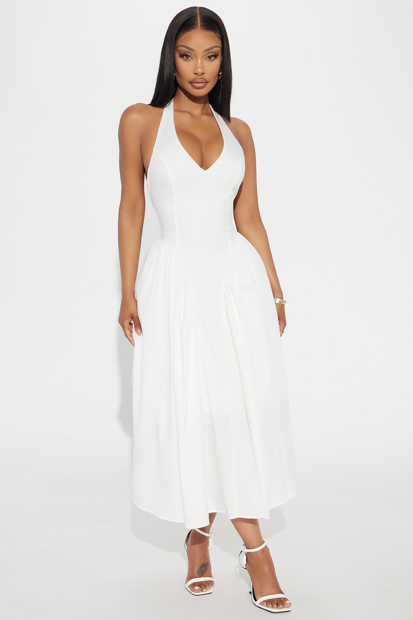 Mara Corset Halter Midi Dress