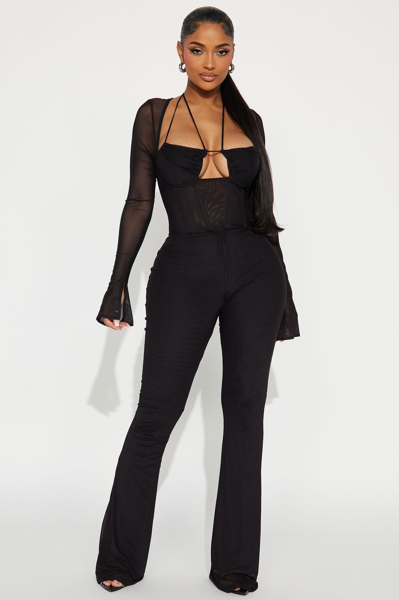 Melanie Mesh Corset Jumpsuit