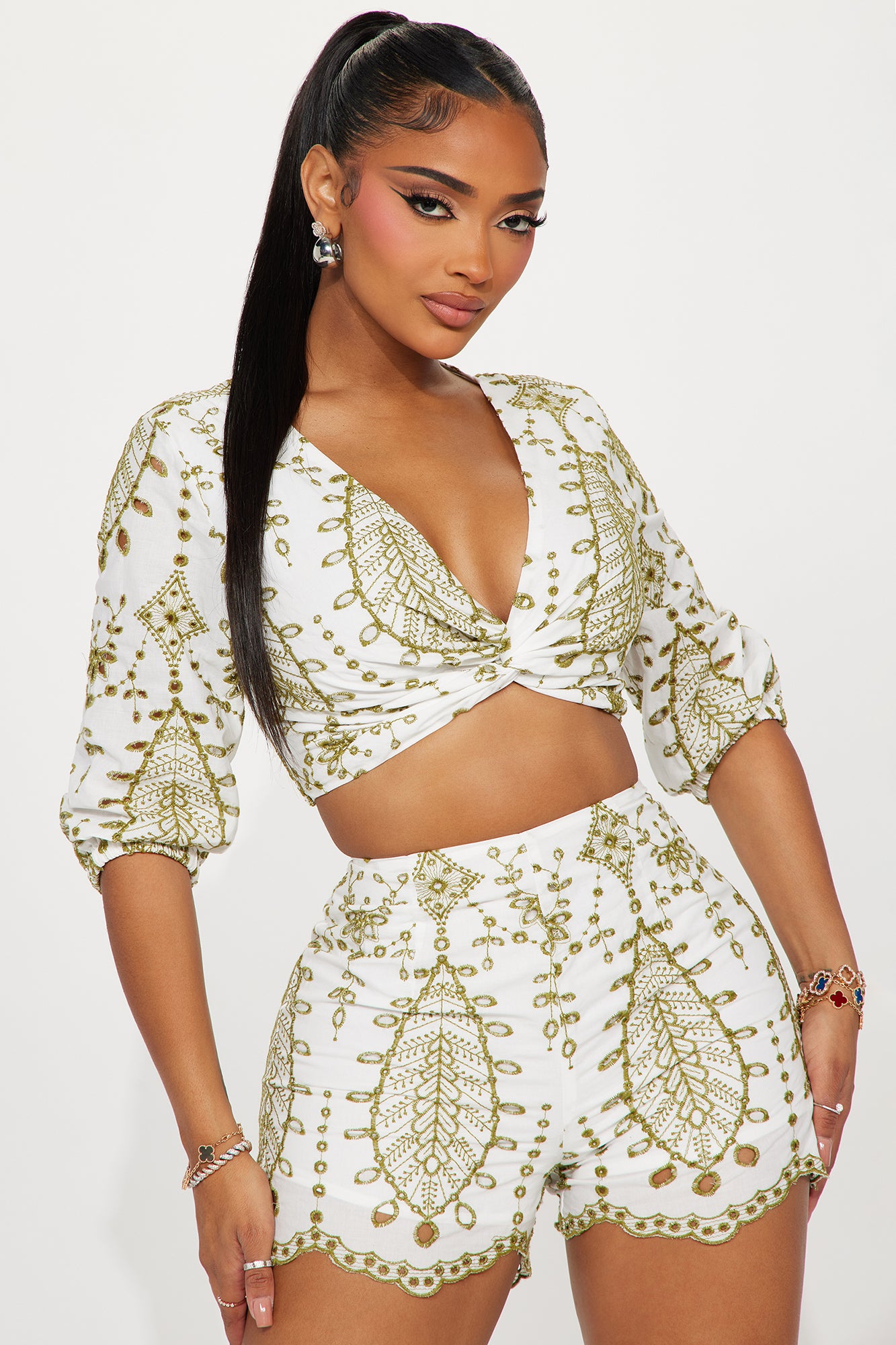 Leia Eyelet Short Set