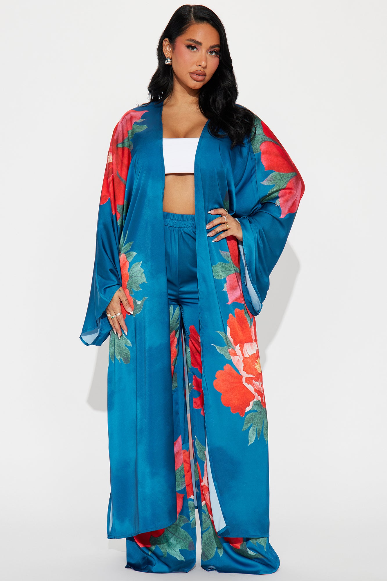 So Dramatic Satin Pant Set