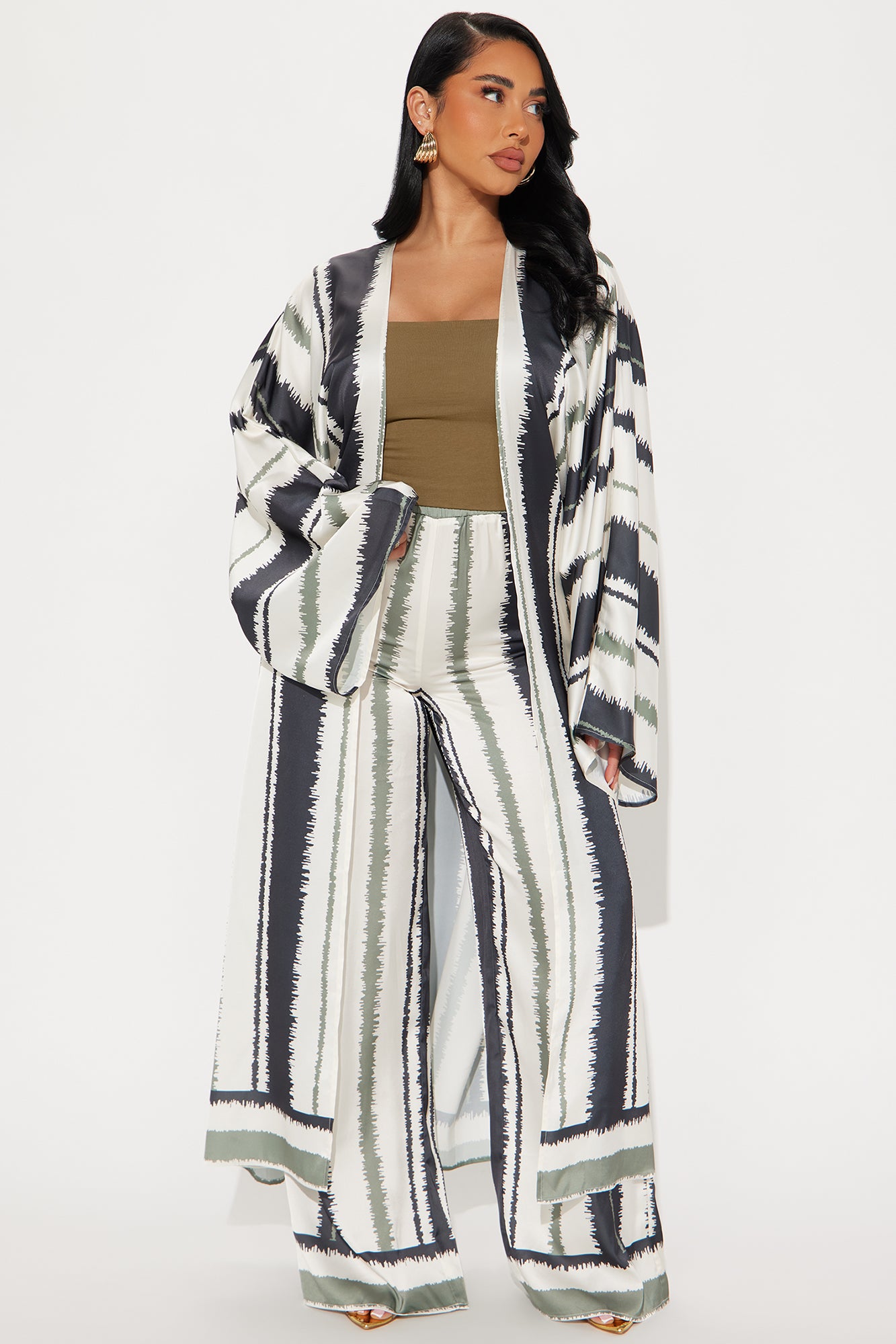 Sleek and Lavish Satin Pant Set