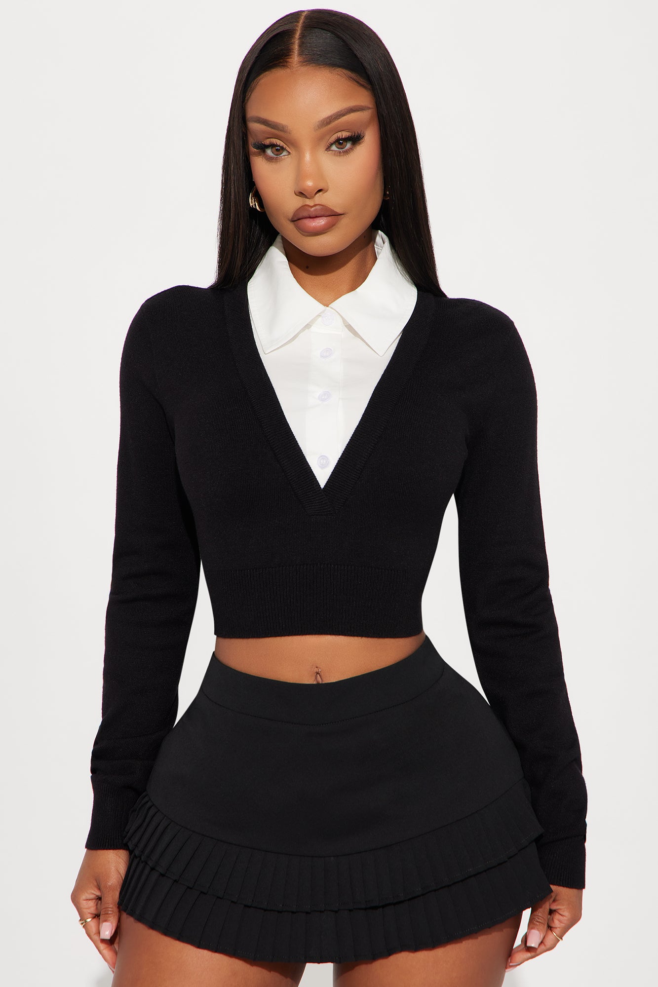 Let's Have A Debate Cropped Sweater