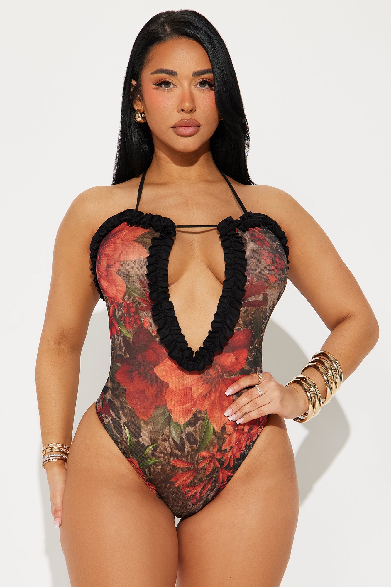 Heat Of The Moment Mesh Leopard Bodysuit