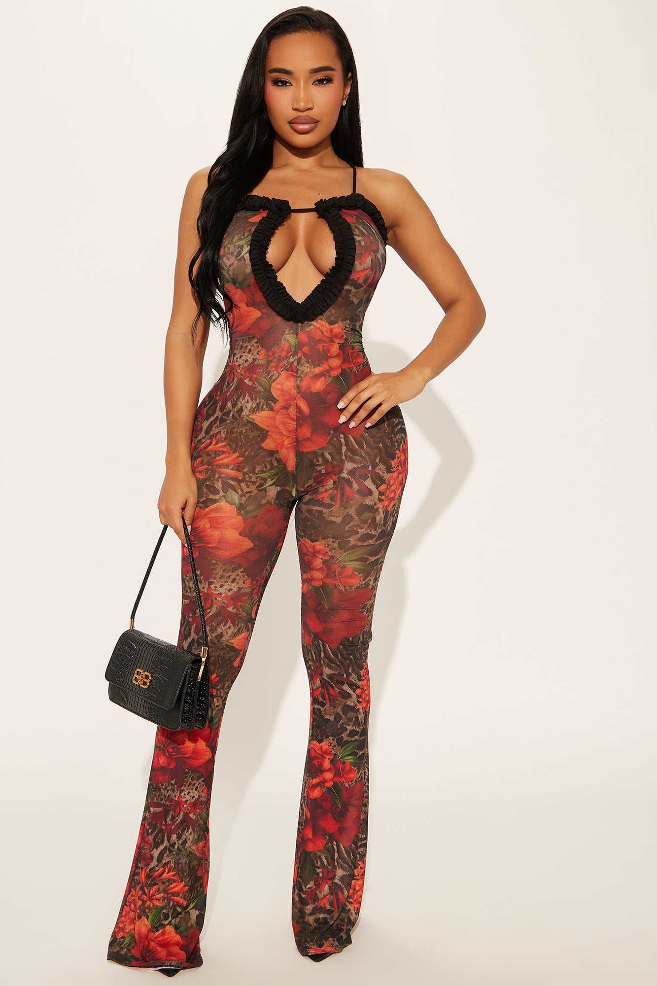 Every Rose Has Its Thorn Mesh Jumpsuit