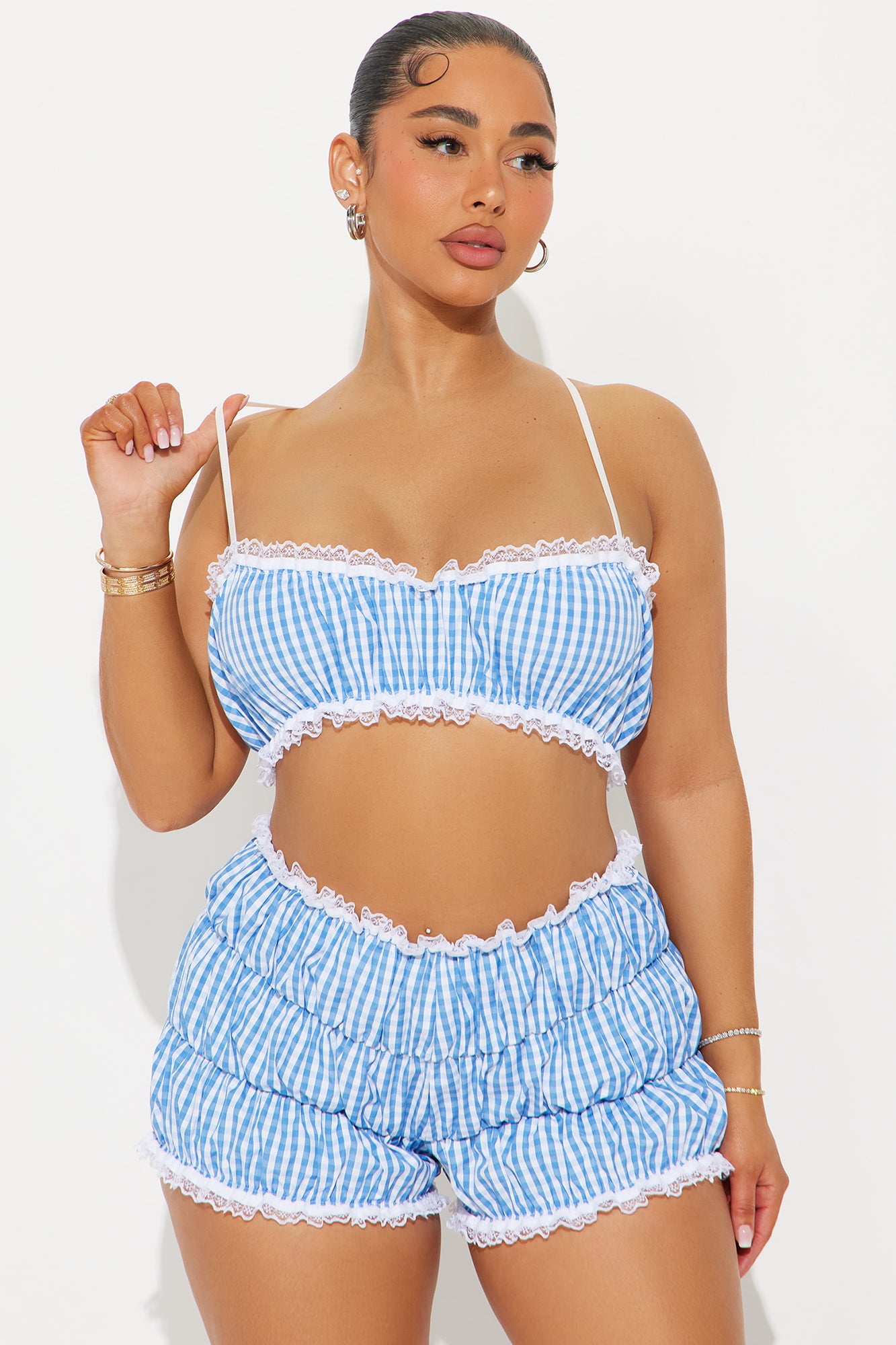 American Sweetheart Gingham Short Set