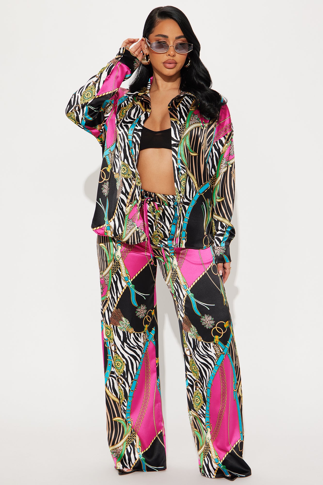 High Society Satin Pant Set
