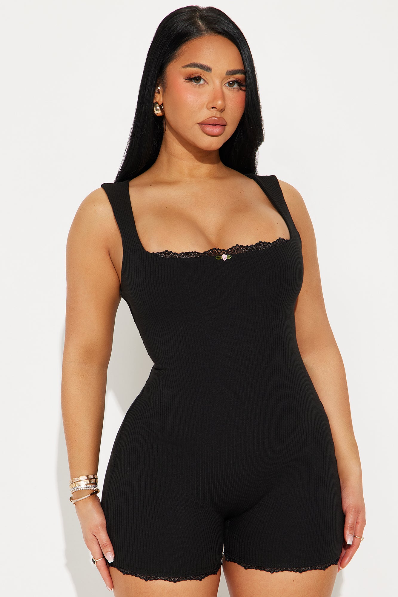 Stephie Double Lined Ribbed Romper