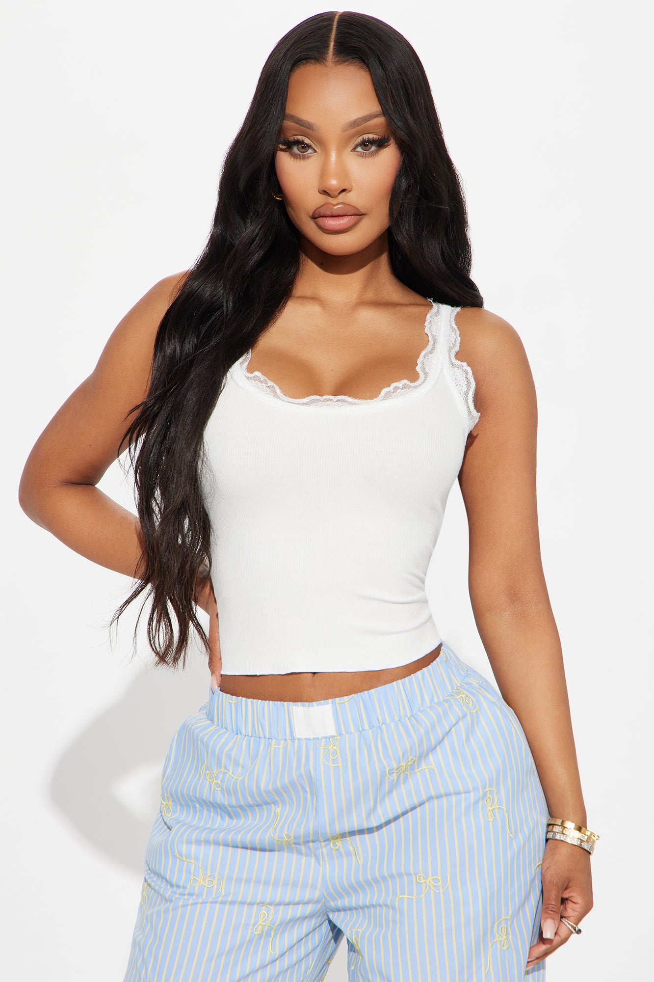 Julianna Lace Trim Tank