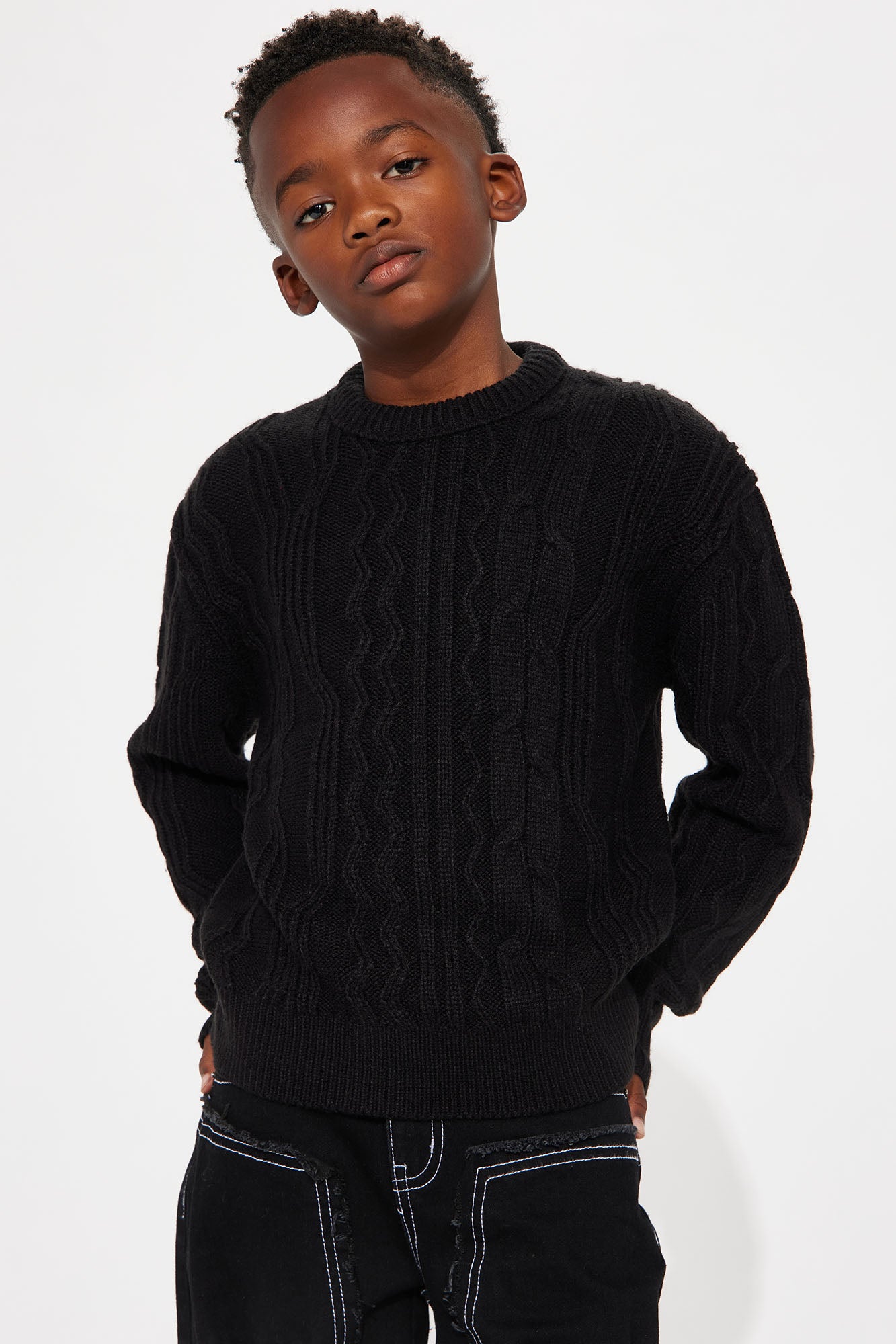 Mini Drew Cable Knit Sweater