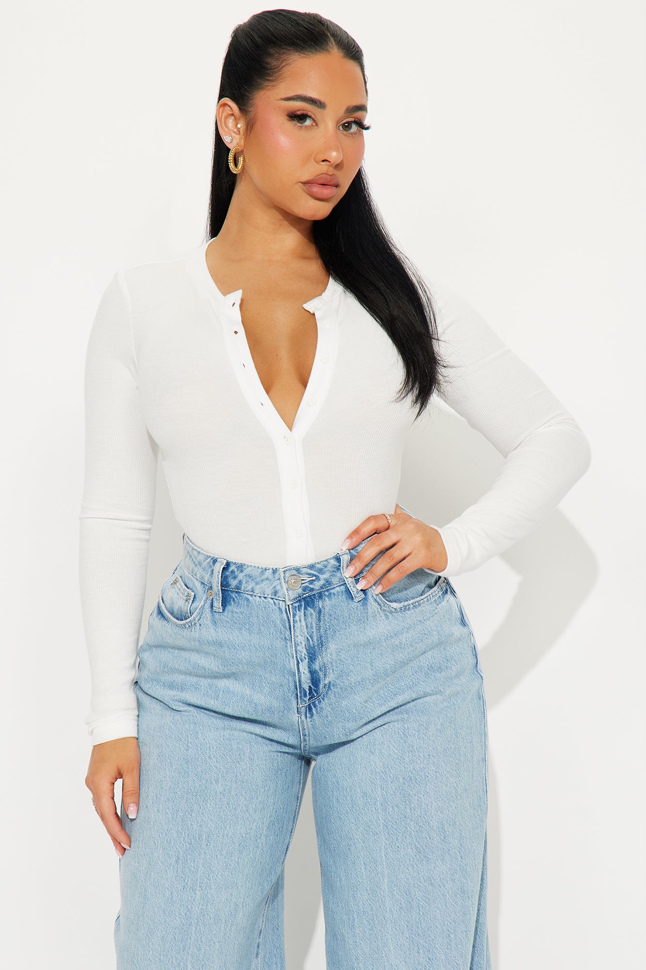 Elle Long Sleeve Henley Top