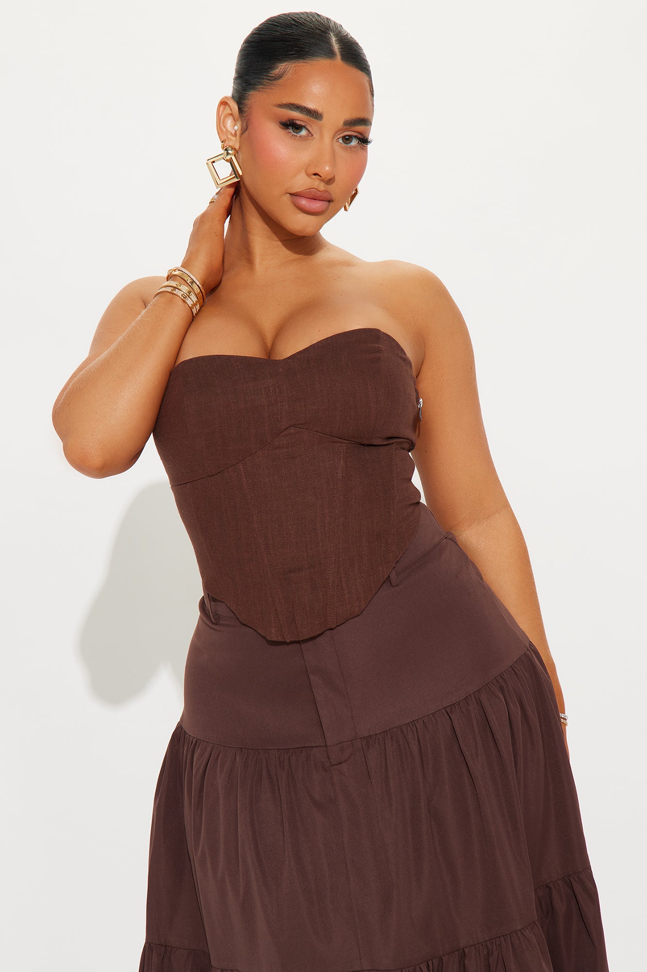 Georgette Linen Corset Top