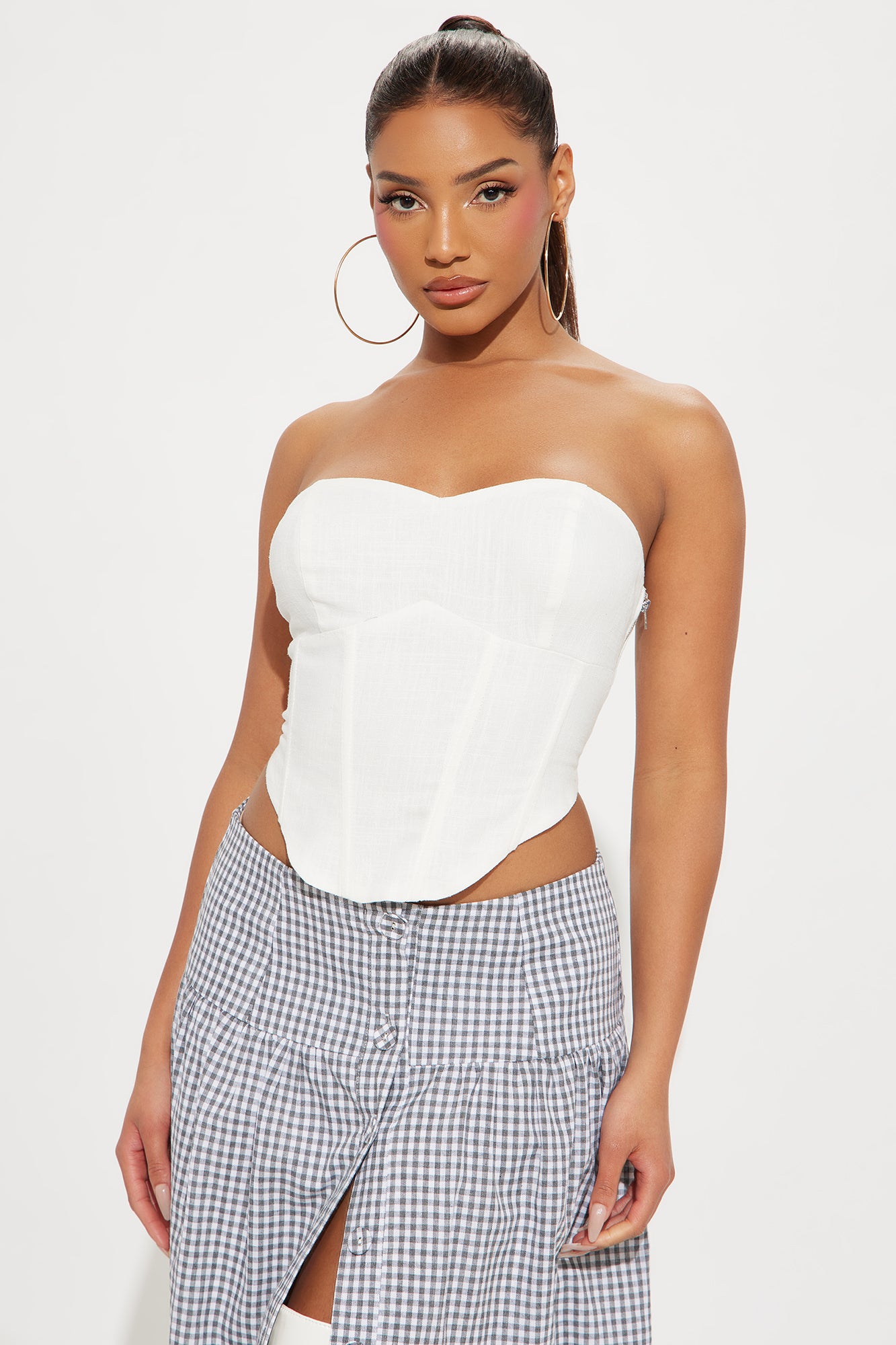 Georgette Linen Corset Top