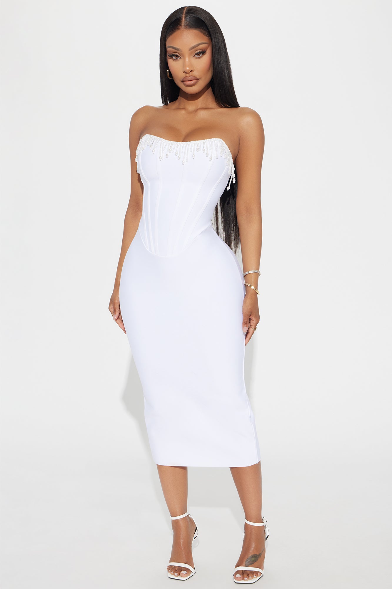 Win Me Over Bandage Midi Dress