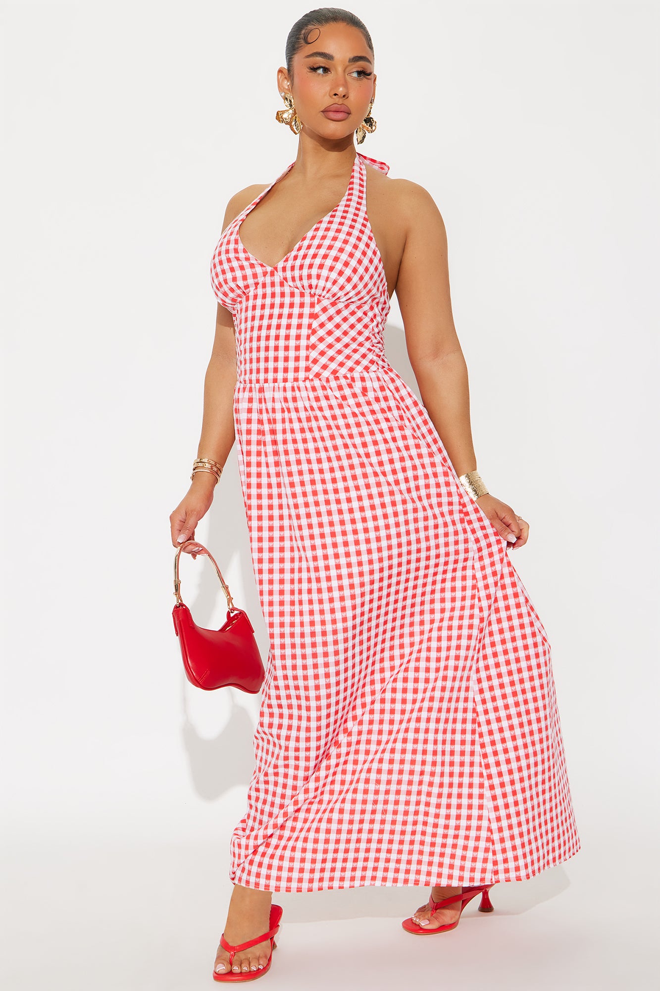 Picnic Girlie Gingham Maxi Dress