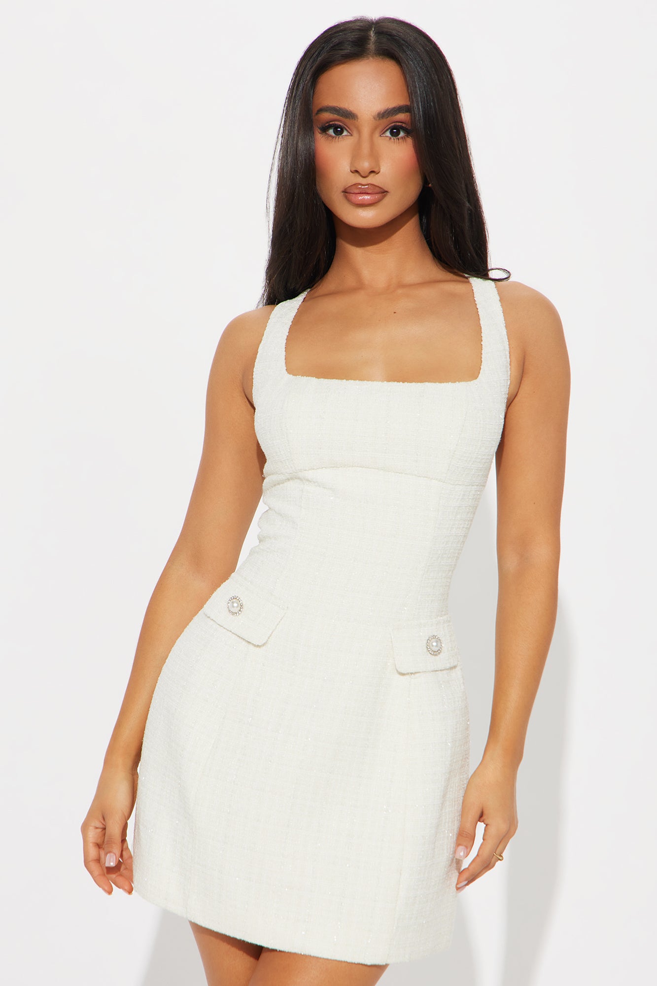 Honored To Be Here Tweed Micro Mini Dress