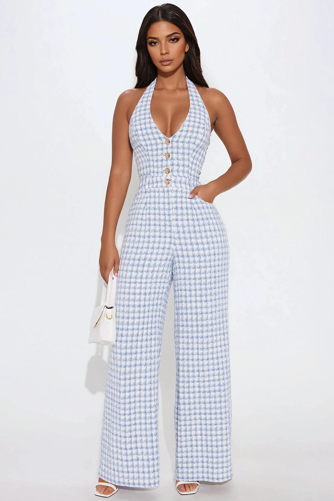 Brunch Gal Tweed Jumpsuit
