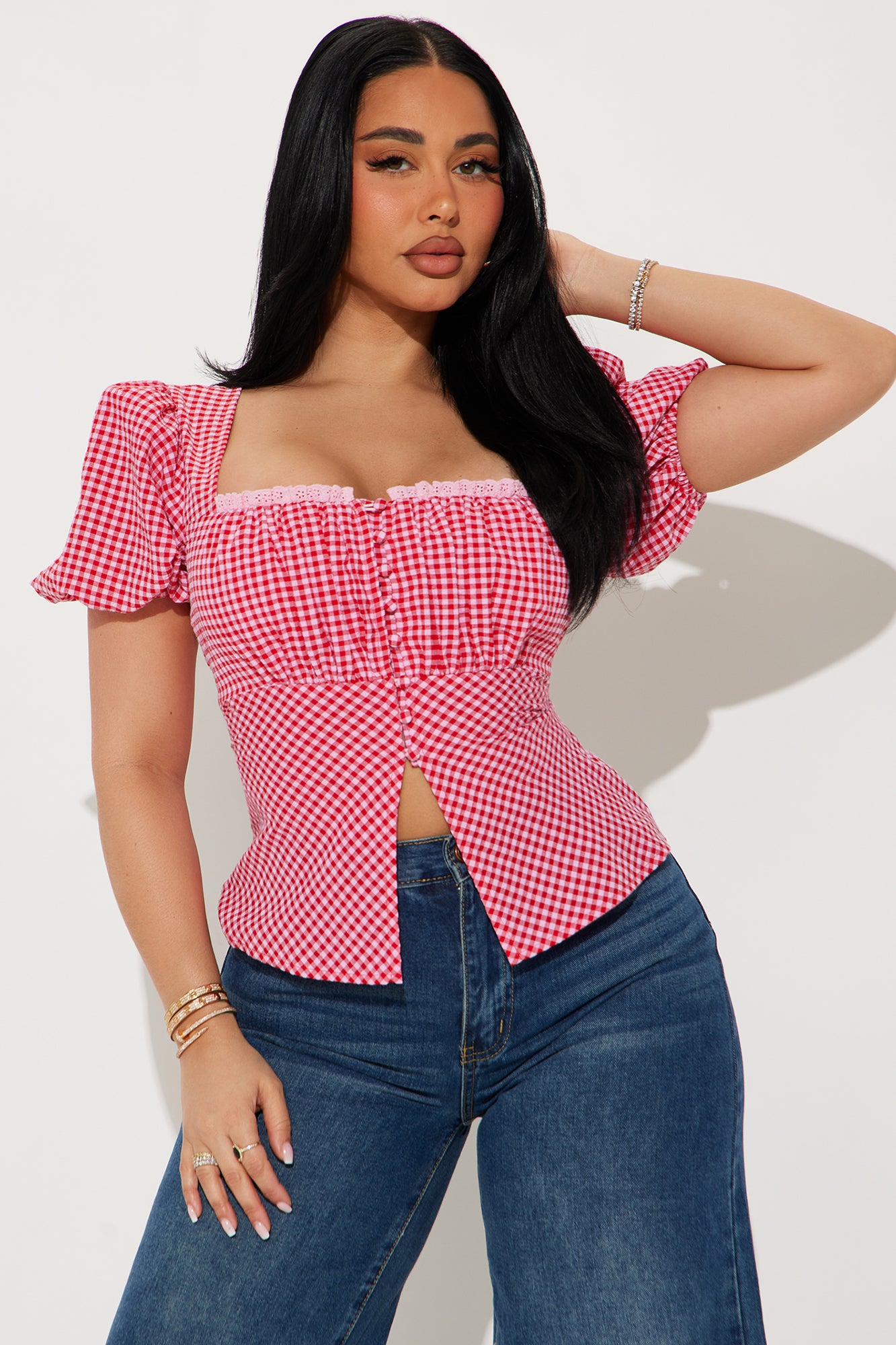 Picnic By The Beach Gingham Top