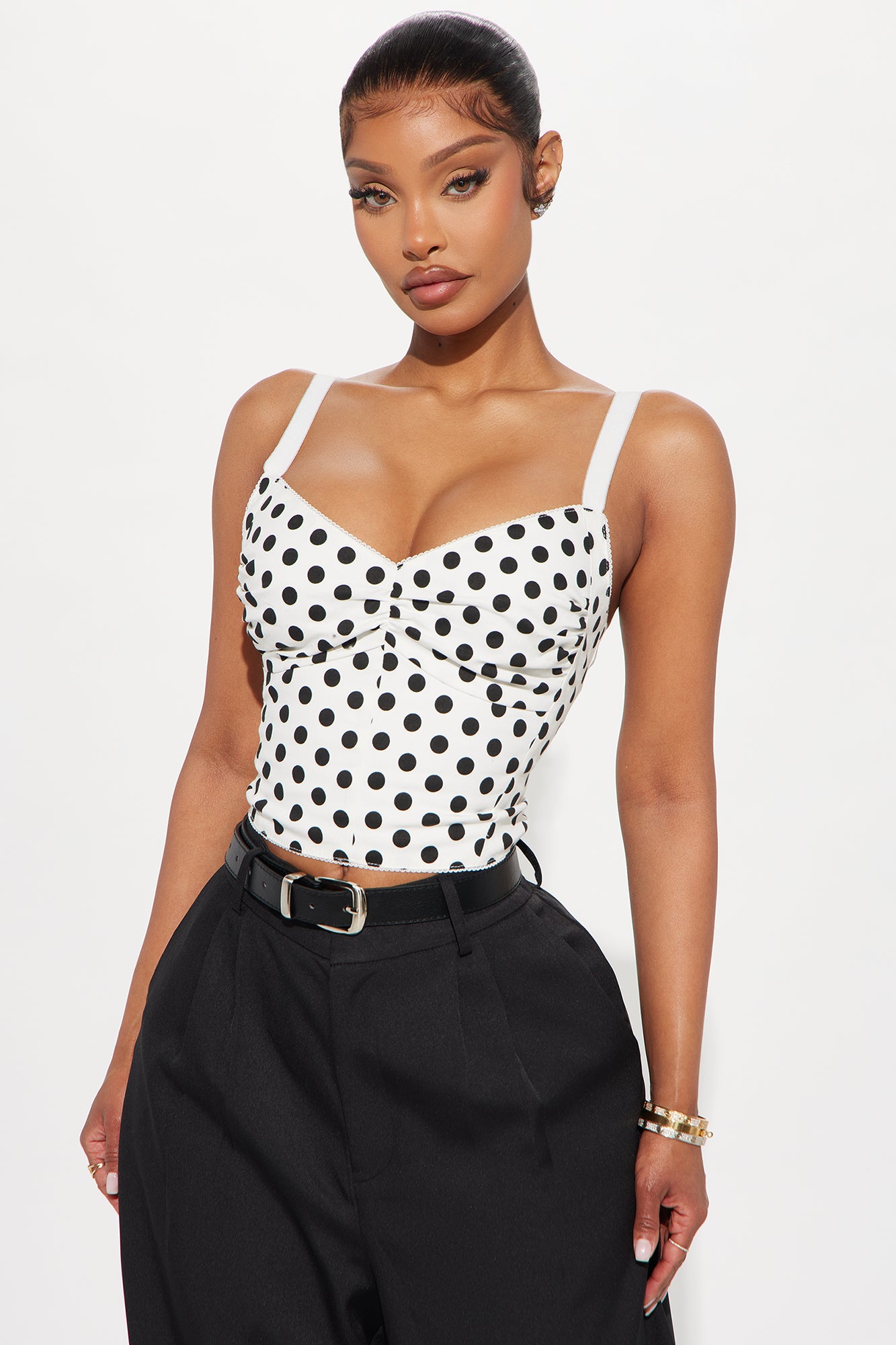 Polka Play Corset Top