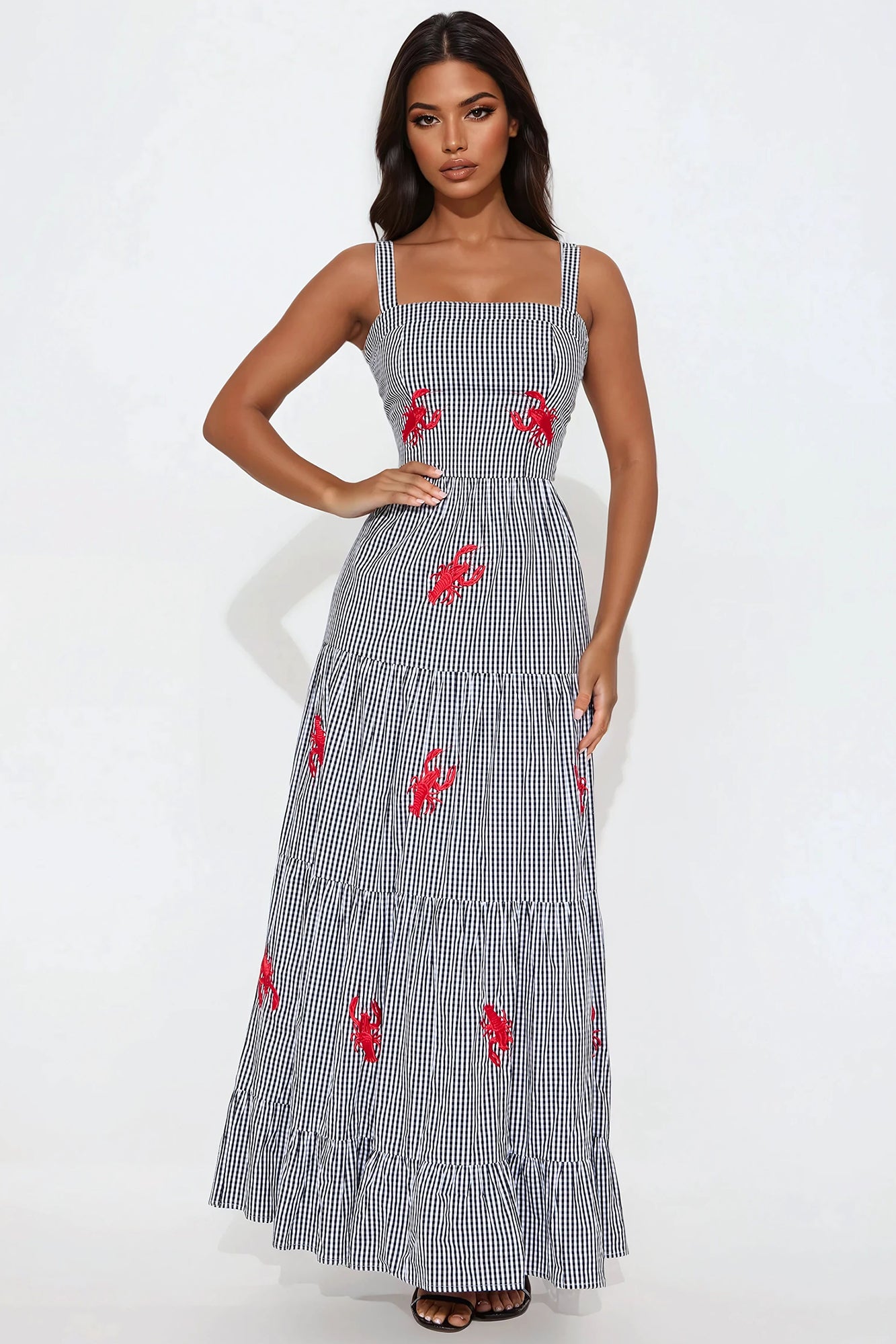 Sea Side Gingham Maxi Dress