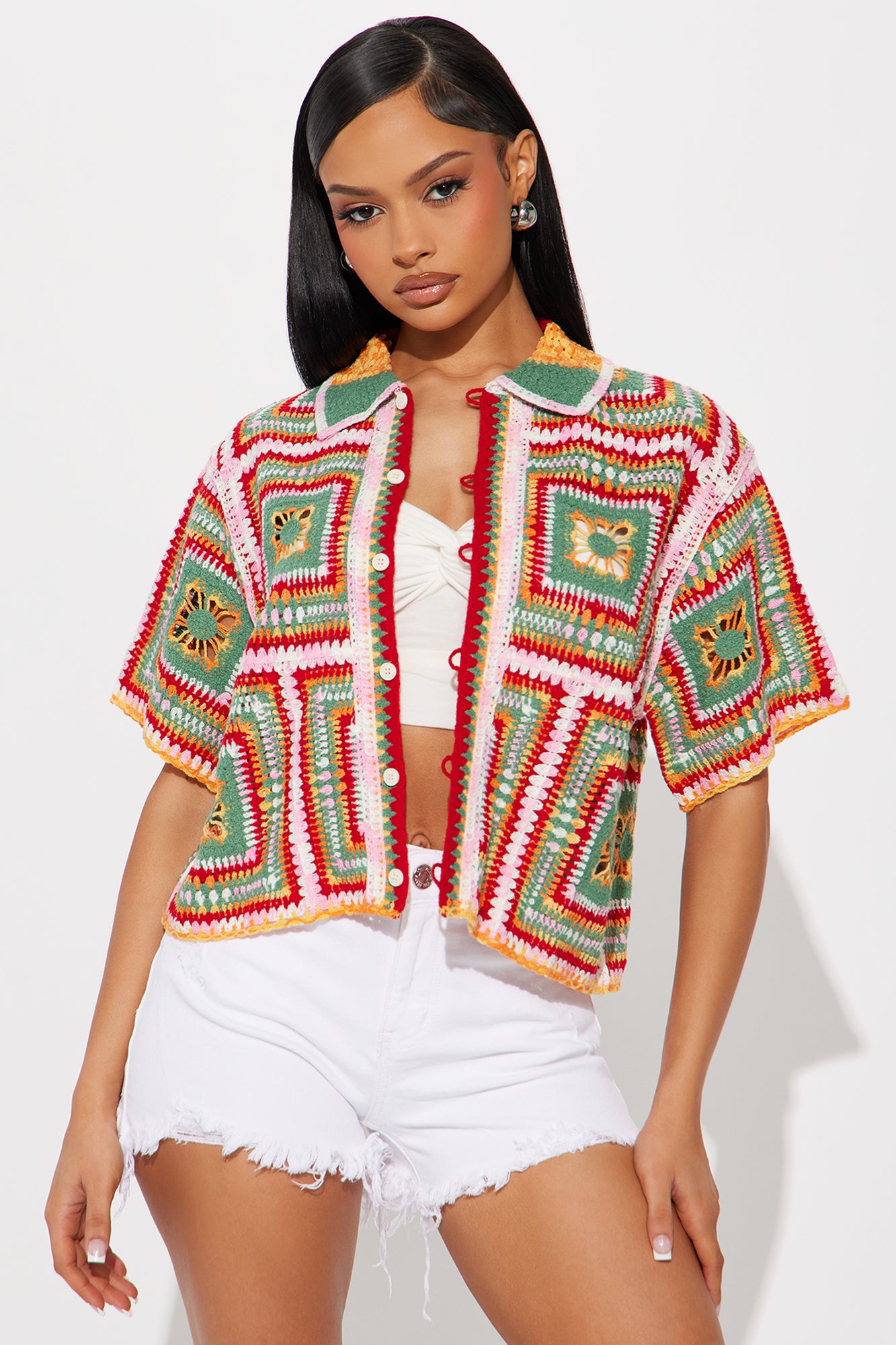 Lost In Your Eyes Crochet Shirt
