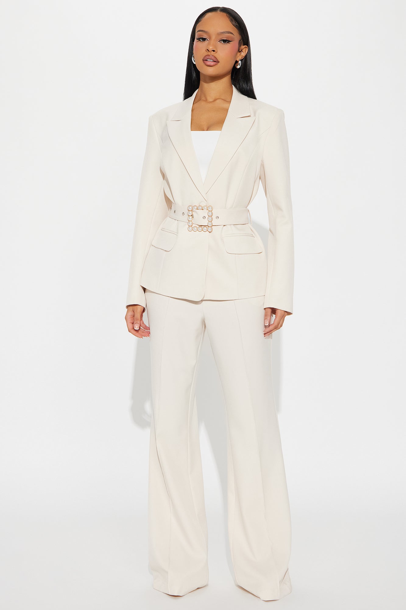 Reese Belted Blazer Pant Set