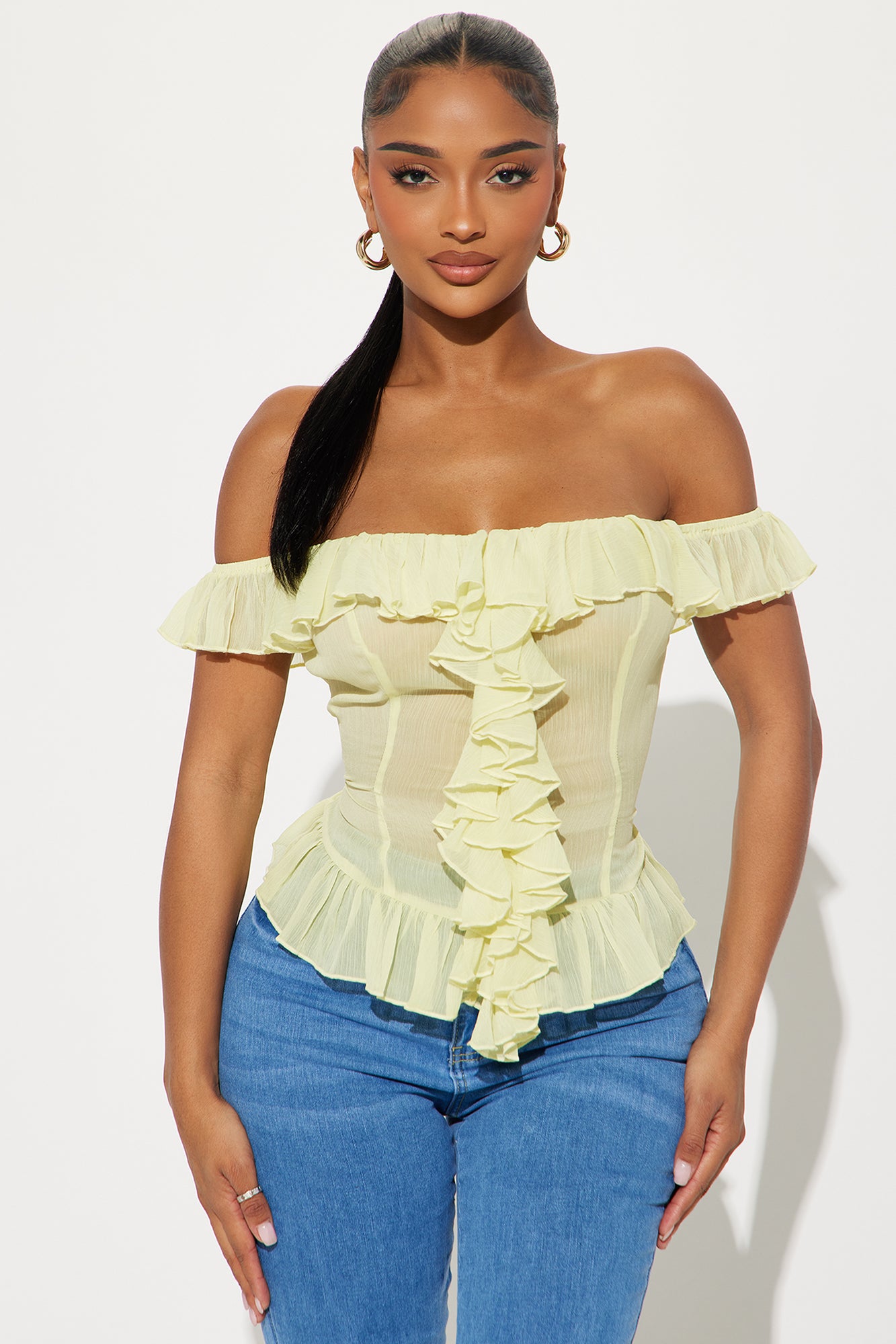 Stephany Off Shoulder Ruffle Top