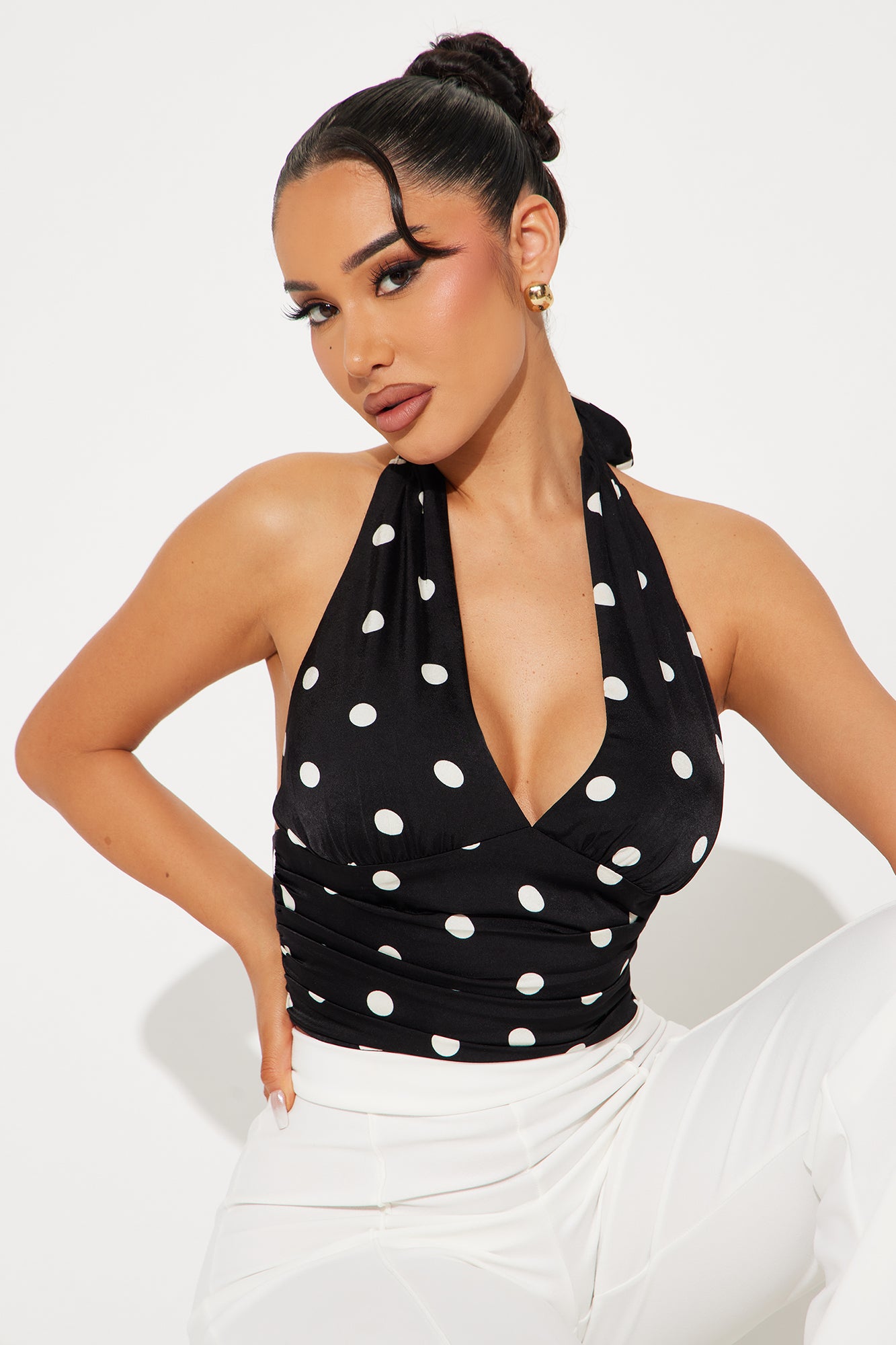 Dalinda Polka Dot Halter Top