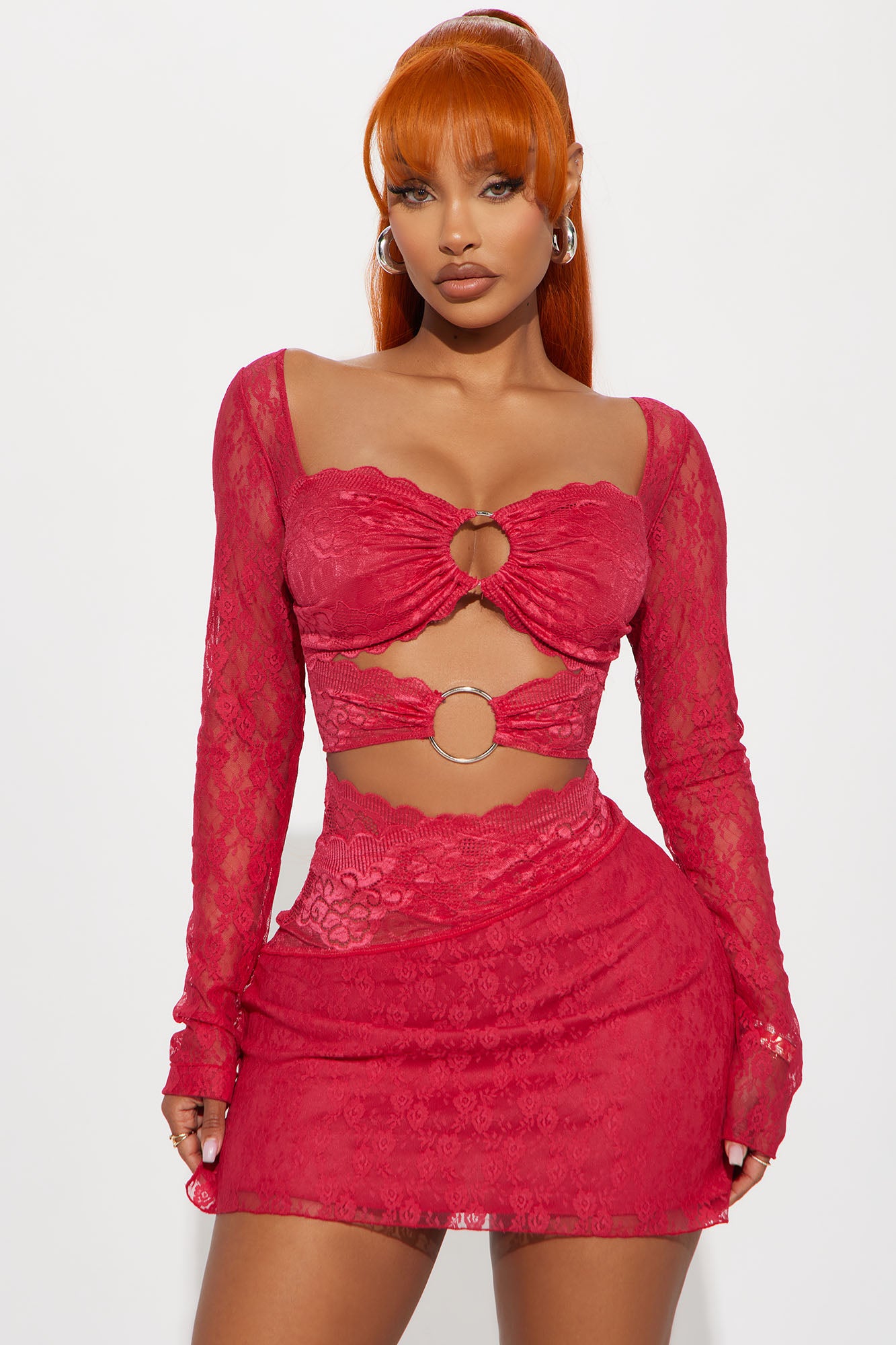 Lela Cut Out Lace Mini Dress