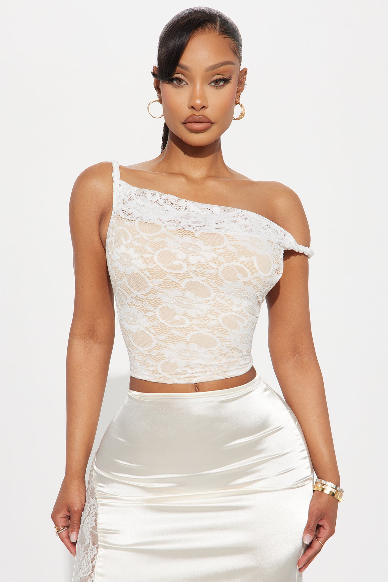 Pretty In Lace Off Shoulder Top
