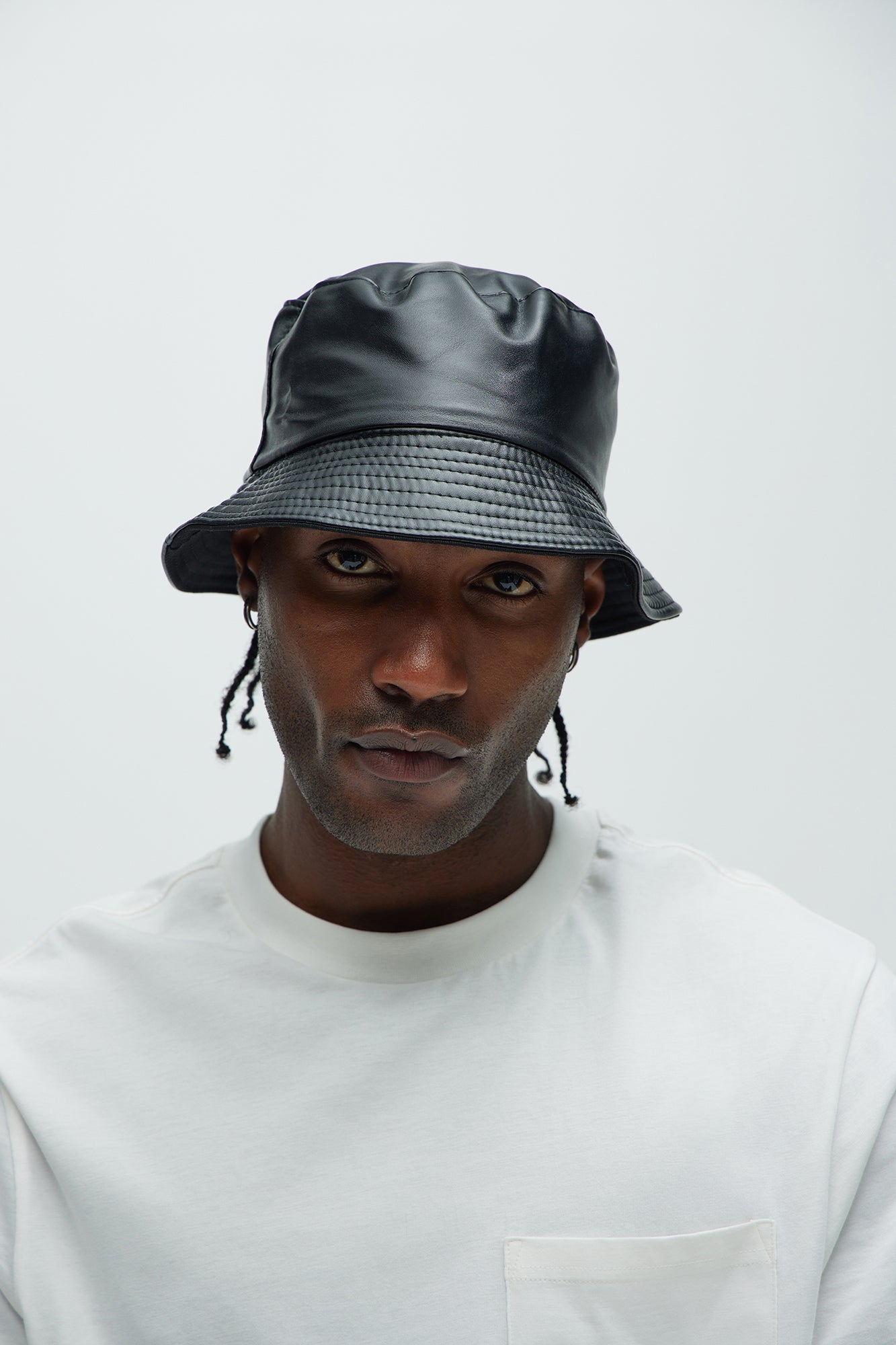 Faux Leather Bucket Hat