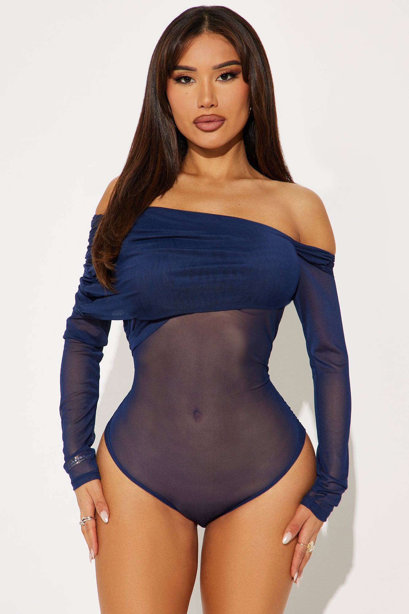Alena Mesh Off Shoulder Bodysuit