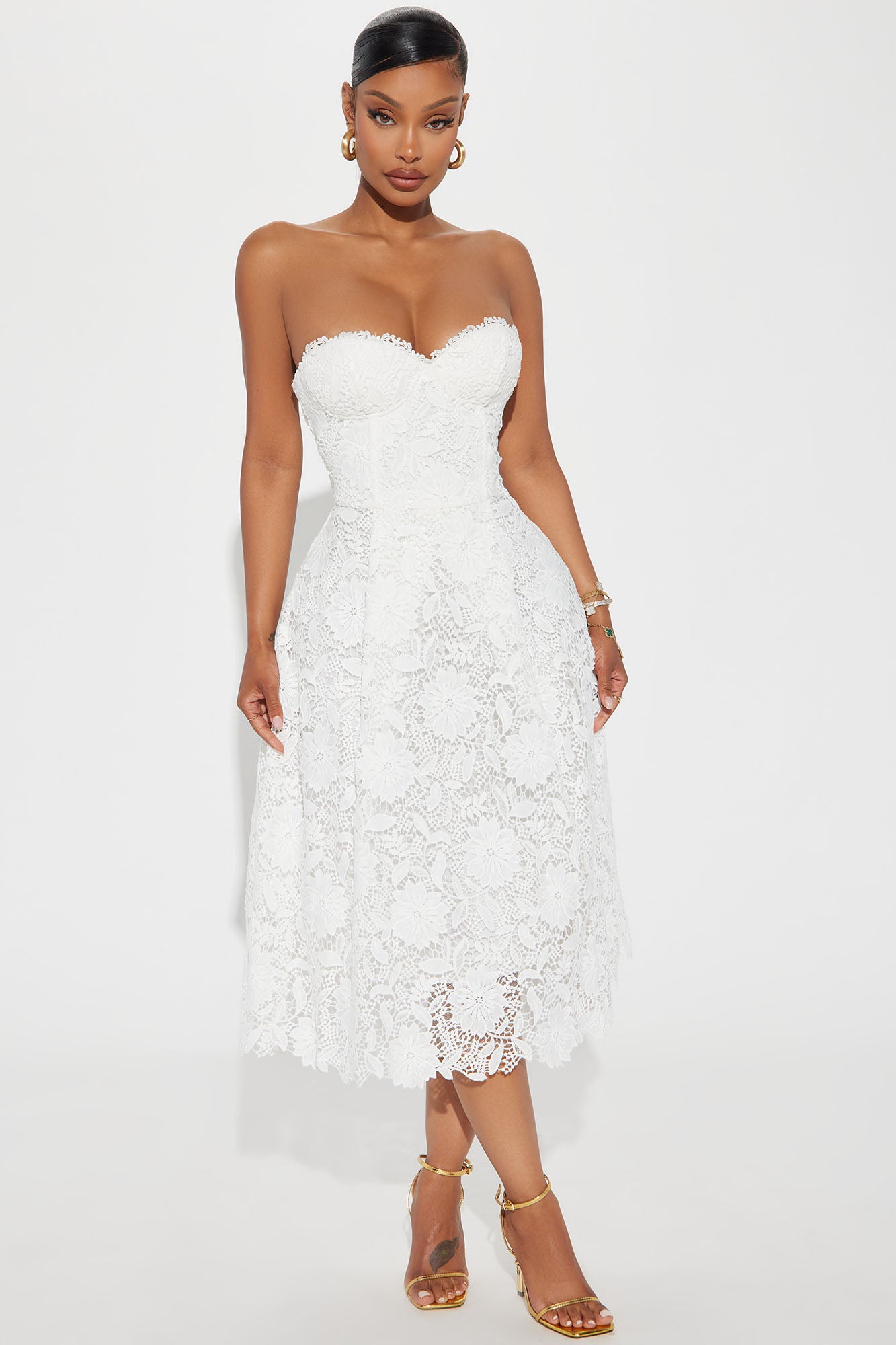 Isn't She Lovely Lace Midi Dress