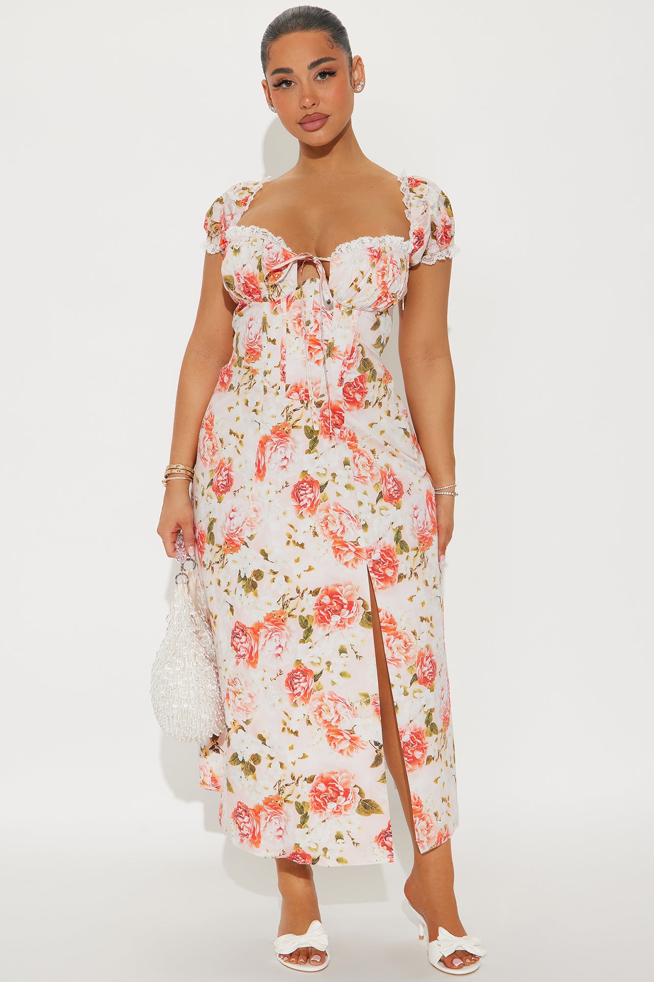 Spring Evening Off Shoulder Midi Dress