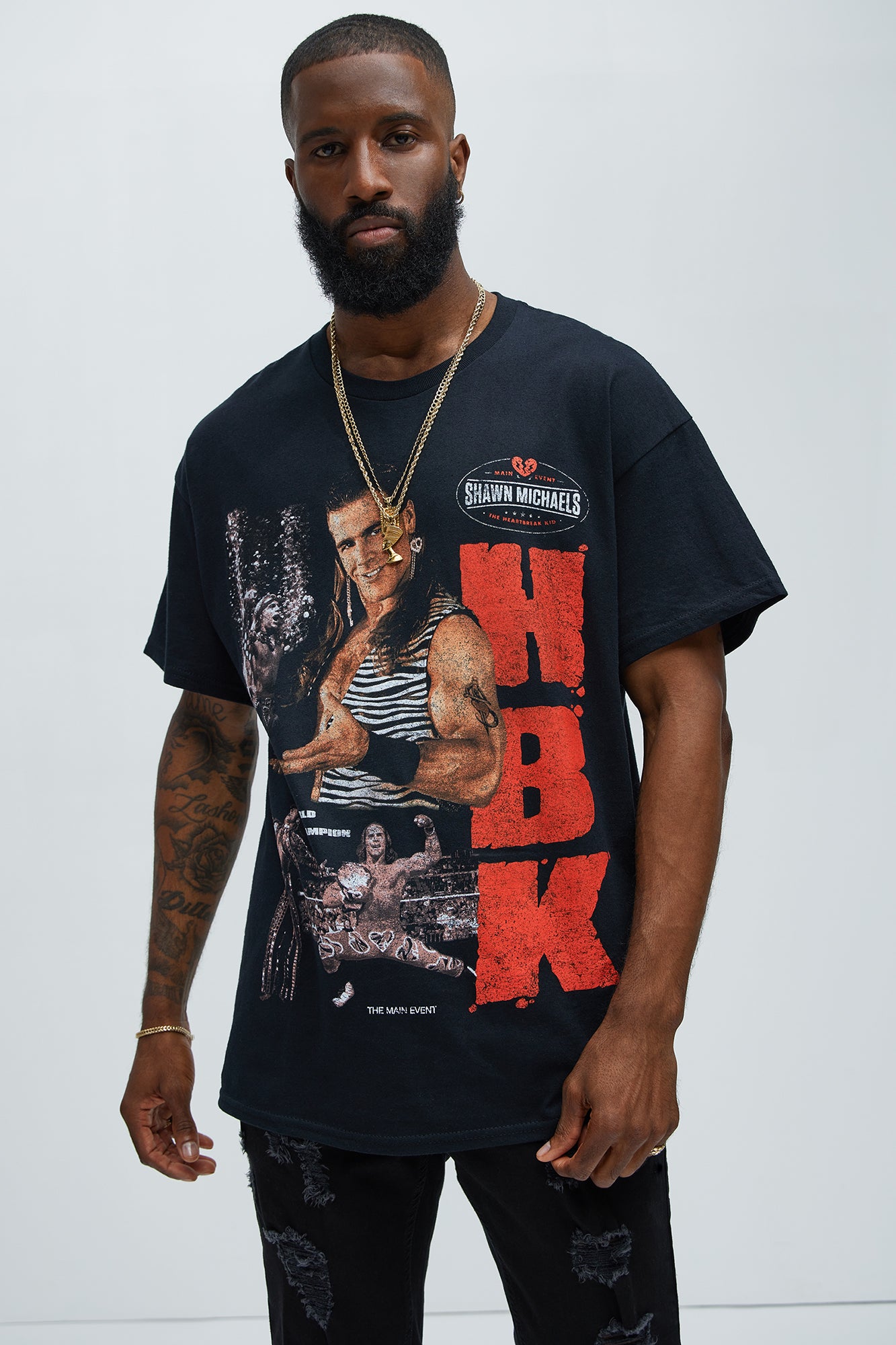 WWE HBK Event Oversized Short Sleeve Tee