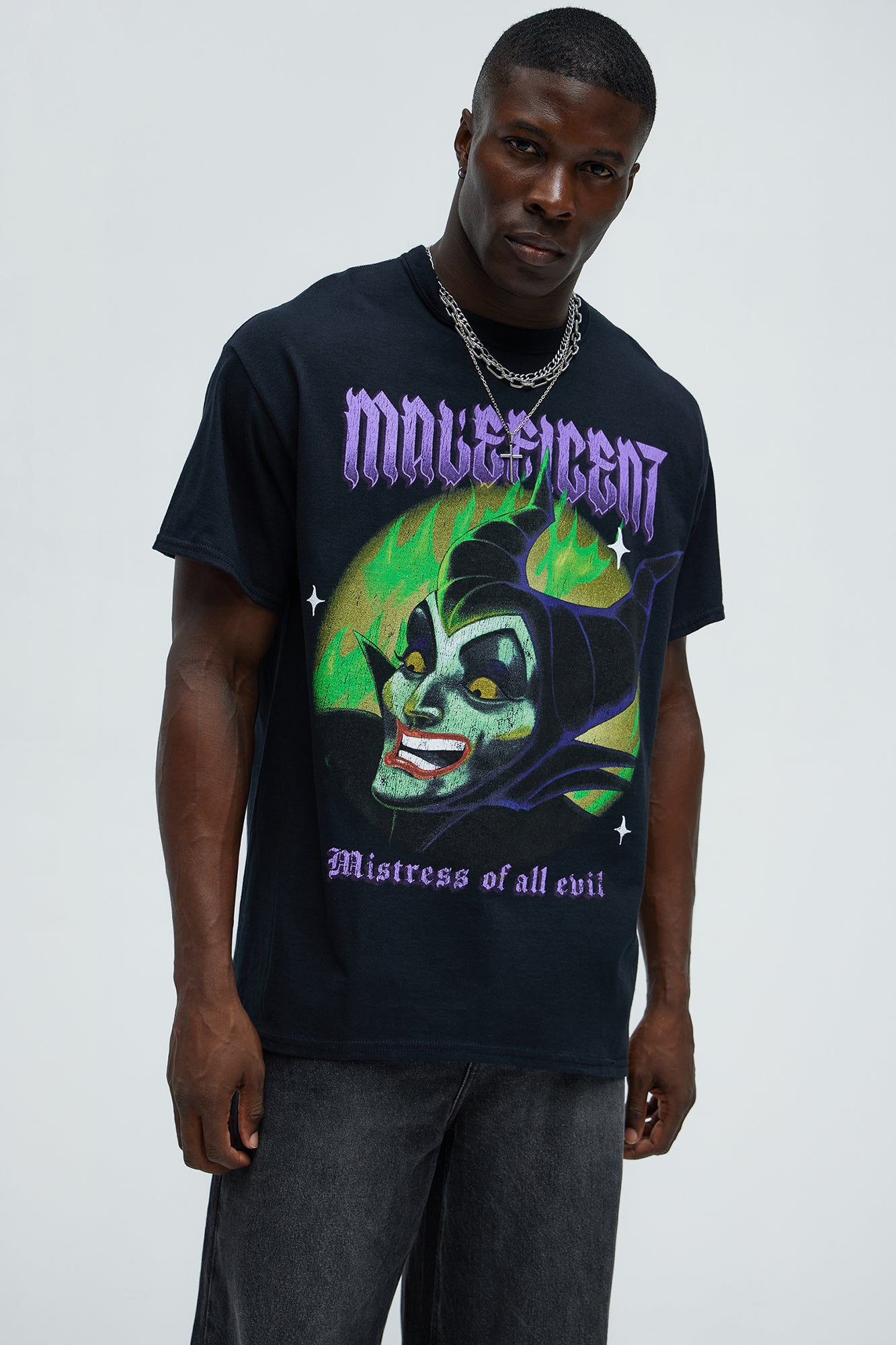 Disney Maleficent  Oversized Short Sleeve Tee