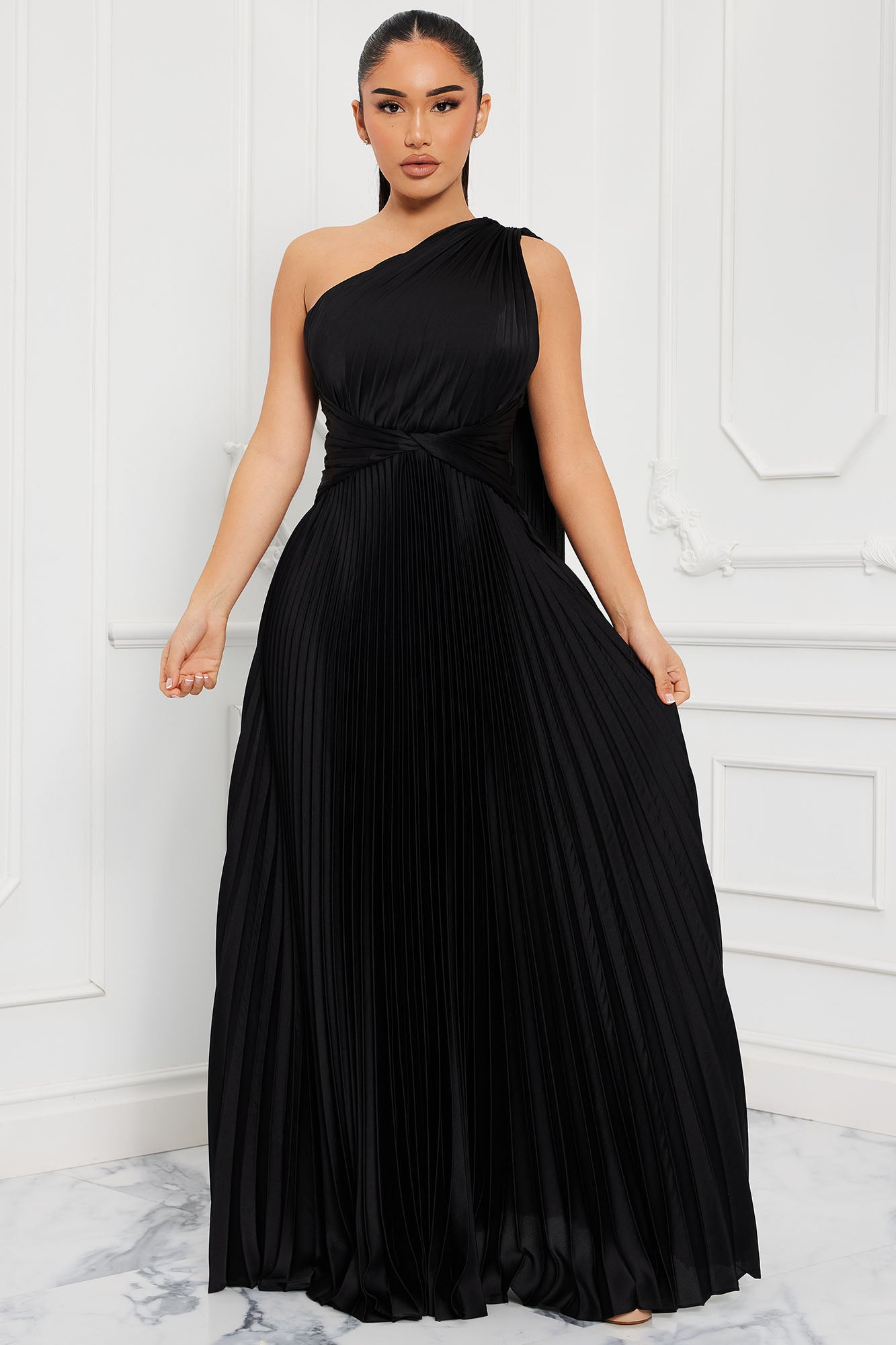 Athena Pleated Maxi Dress