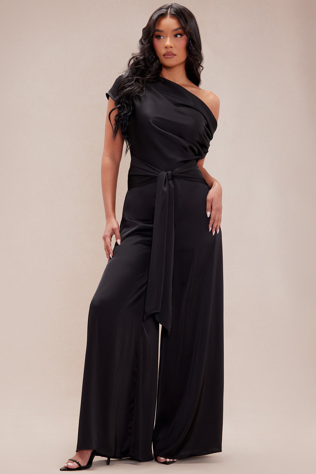 Jessie Satin Wide Leg Jumpsuit