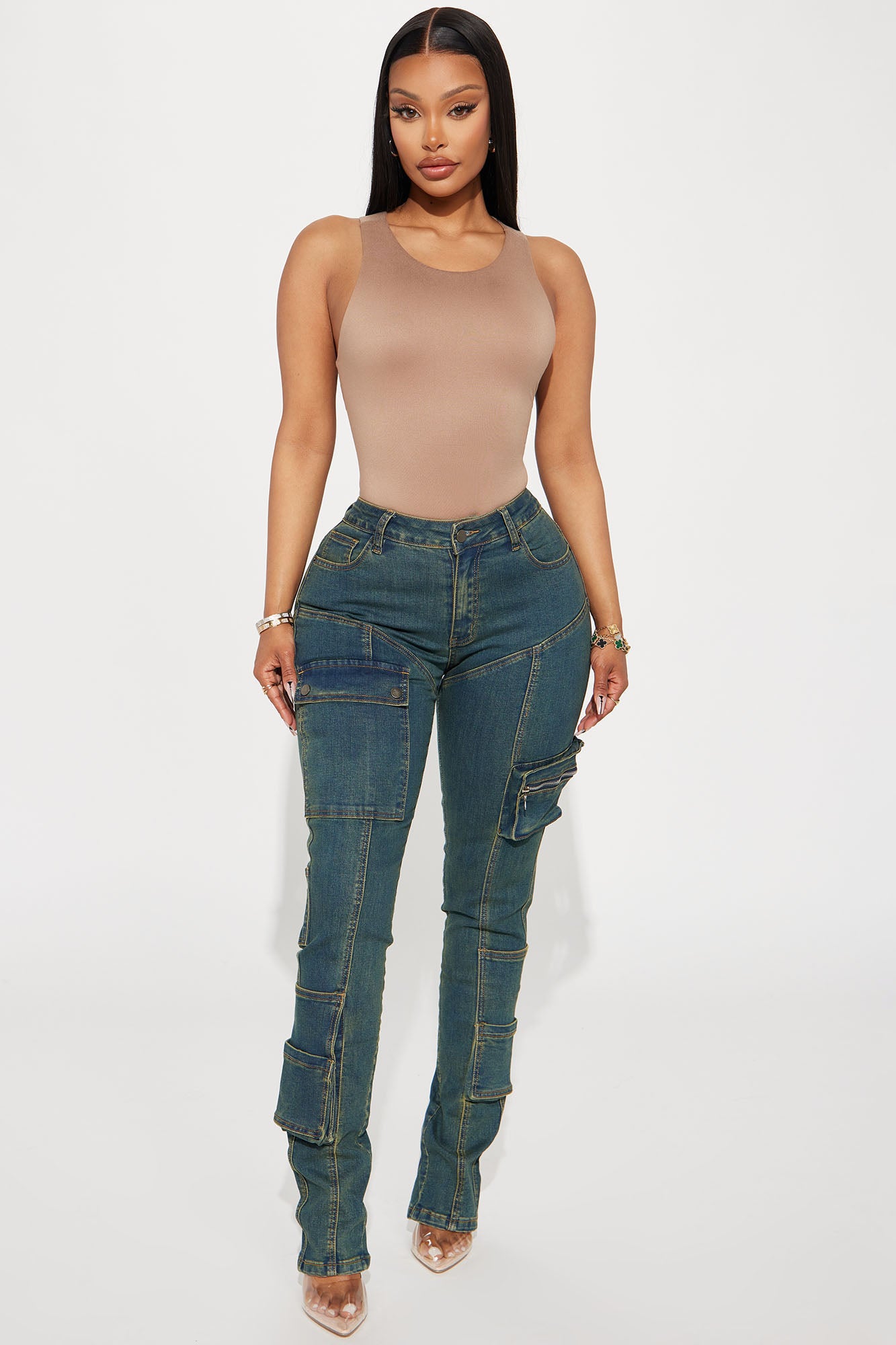 Good Form Cargo Slim Straight Leg Jeans